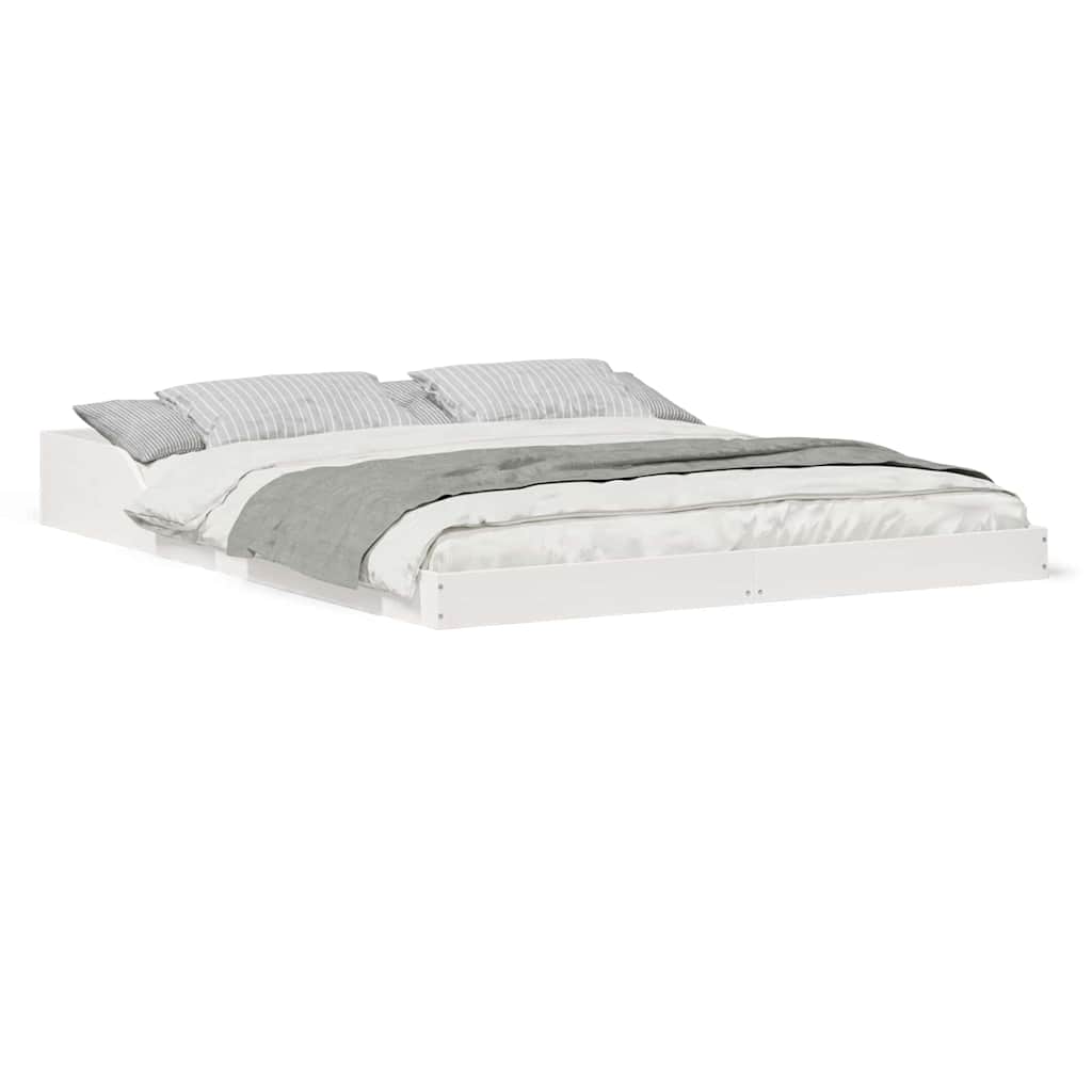vidaXL Cadru de pat Alb 160 x 220 cm lemn