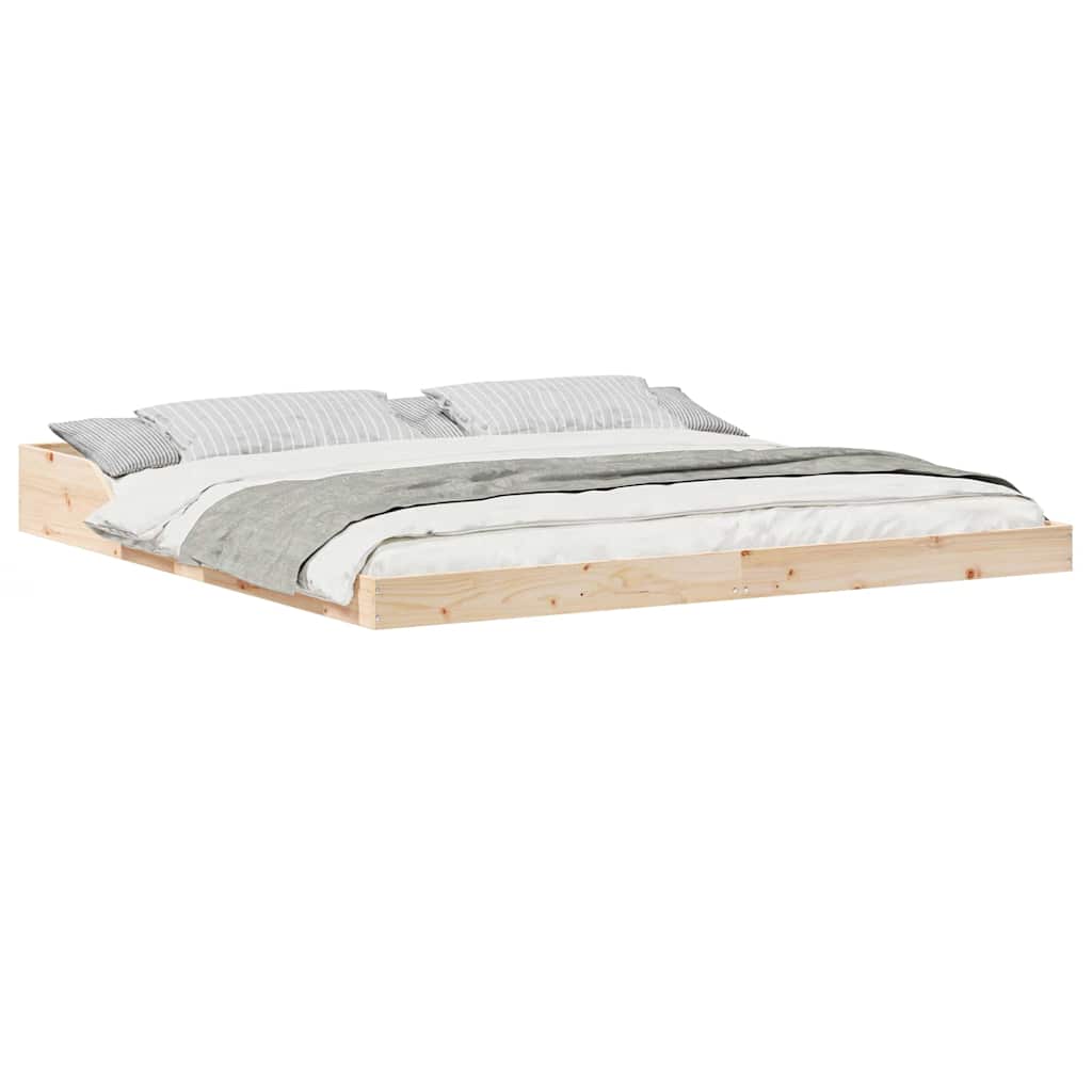 vidaXL Cadru de pat Maro 180 x 220 cm Lemn masiv de pin vidaXL Cadru de pat Maro 180 x 220 cm Lemn masiv de pin