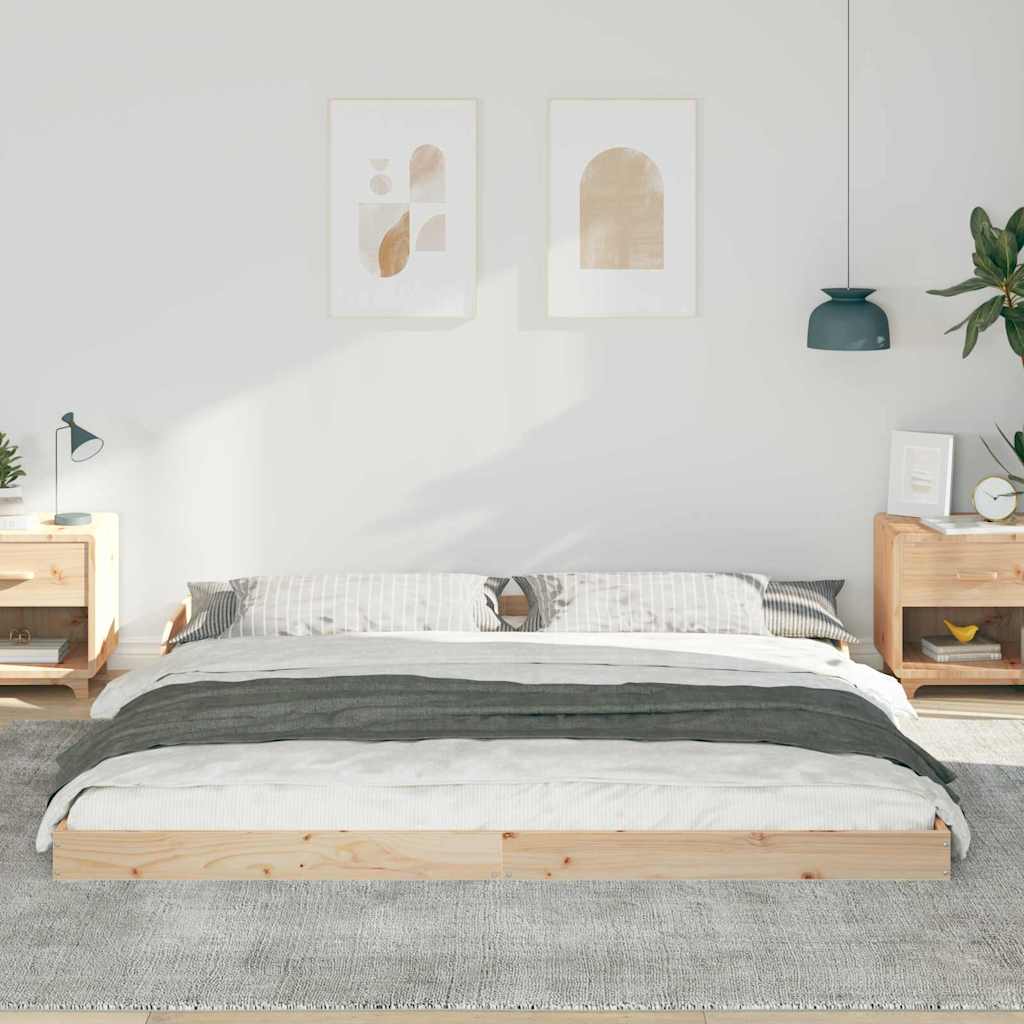 vidaXL Cadru de pat Maro 180 x 220 cm Lemn masiv de pin vidaXL Cadru de pat Maro 180 x 220 cm Lemn masiv de pin
