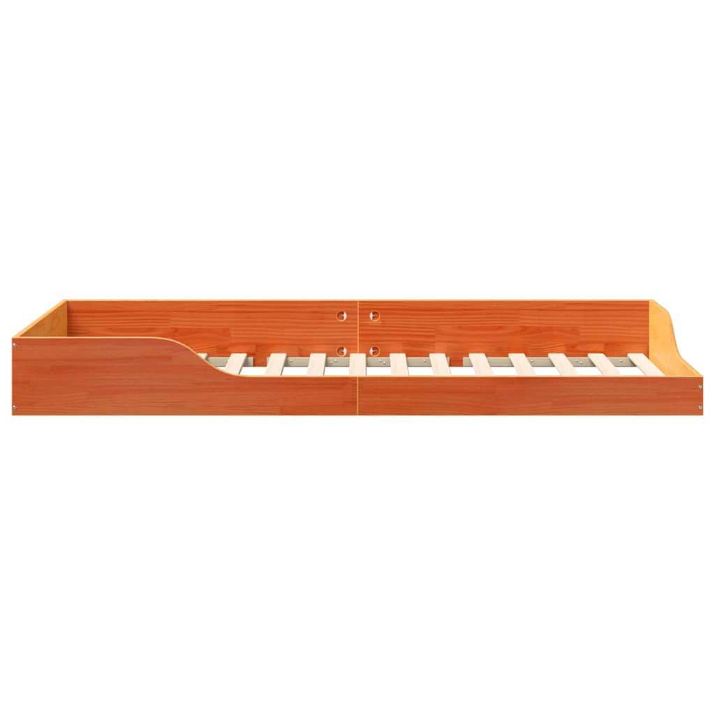 vidaXL Cadru de pat de podea Maro ceruit 100 x 210 cm vidaXL Cadru de pat de podea Maro ceruit 100 x 210 cm