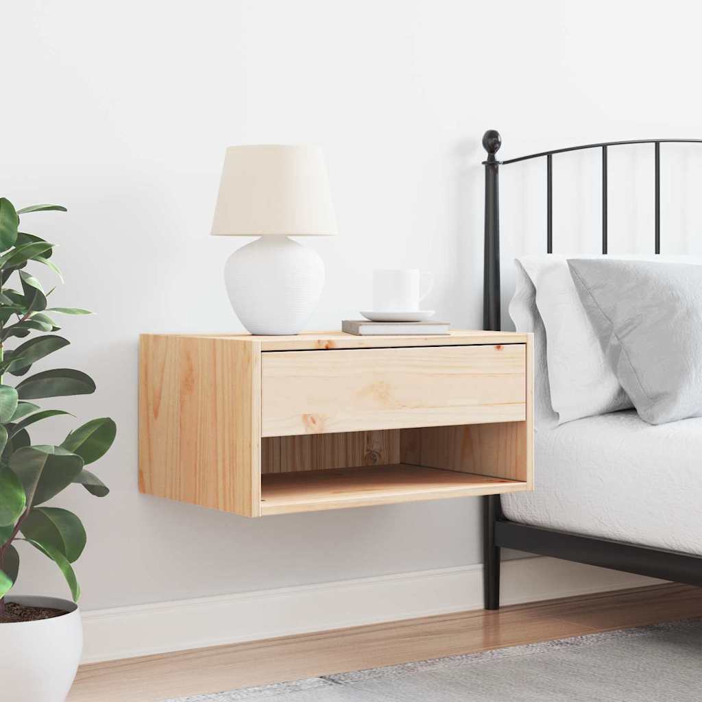 vidaXL Noptieră cu sertar Maro 50 x 32.5 x 24 cm Lemn masiv de pin