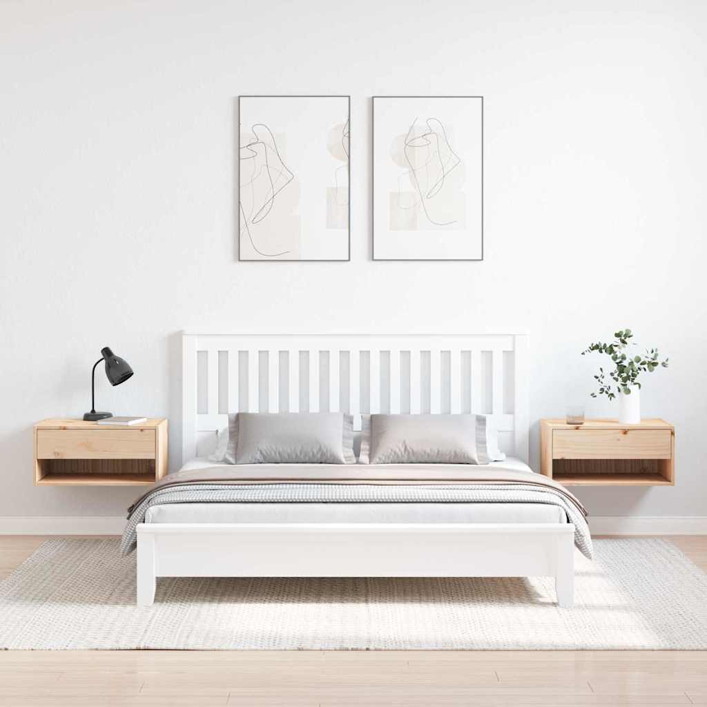 vidaXL Noptieră Montată pe Perete 2 pcs Maro 50 x 32.5 x 24 cm vidaXL Noptieră Montată pe Perete 2 pcs Maro 50 x 32.5 x 24 cm