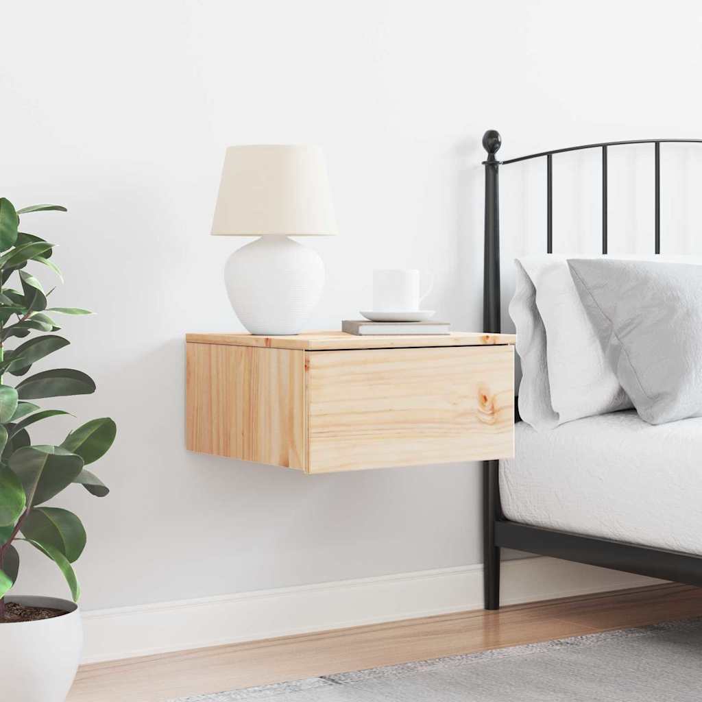 vidaXL Noptieră cu sertar Maro 37 x 35 x 18.5 cm Lemn masiv de pin