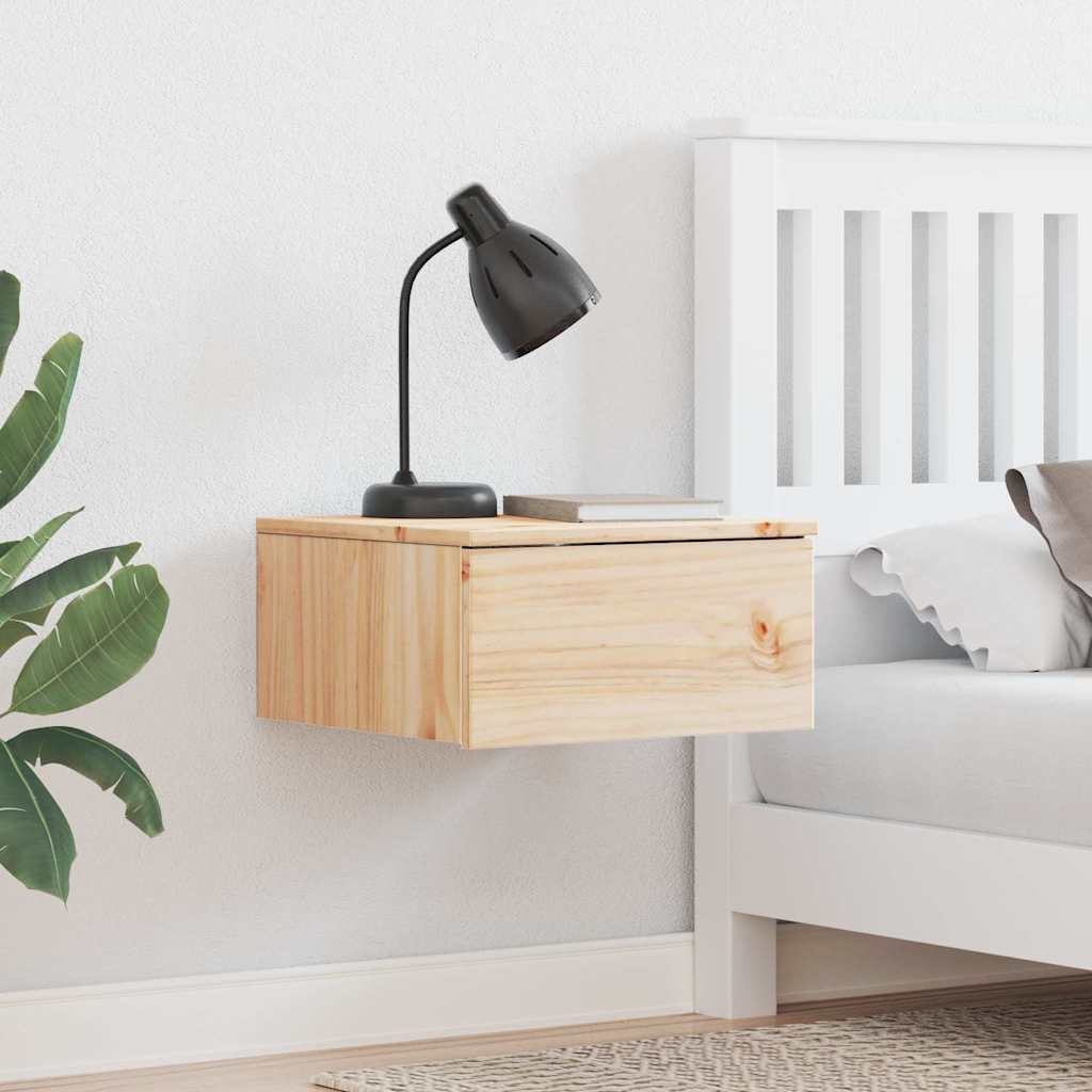 vidaXL Noptieră cu sertar Maro 37 x 35 x 18.5 cm Lemn masiv de pin