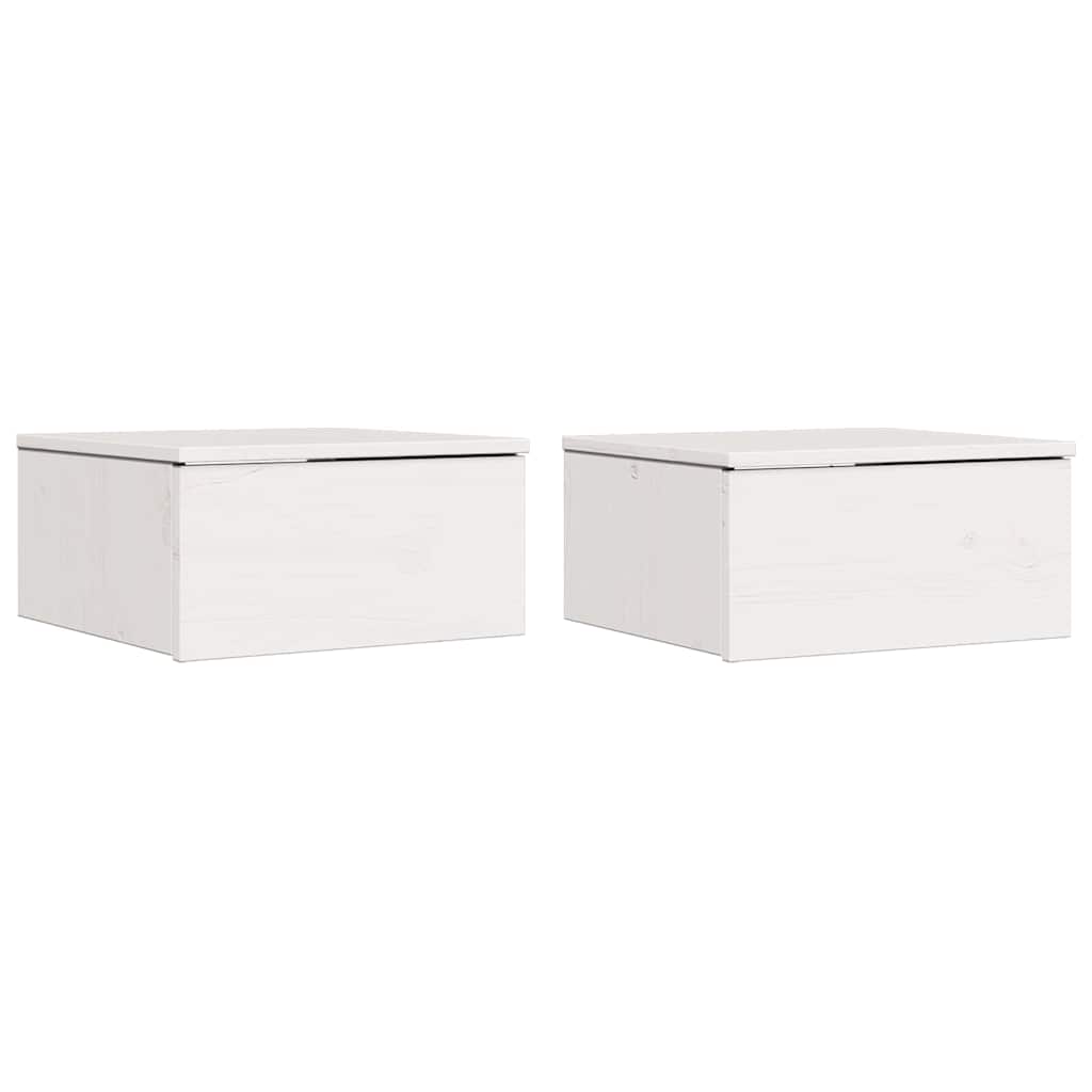 vidaXL Noptieră Montată pe Perete 2 pcs Alb 37 x 35 x 18.5 cm vidaXL Noptieră Montată pe Perete 2 pcs Alb 37 x 35 x 18.5 cm