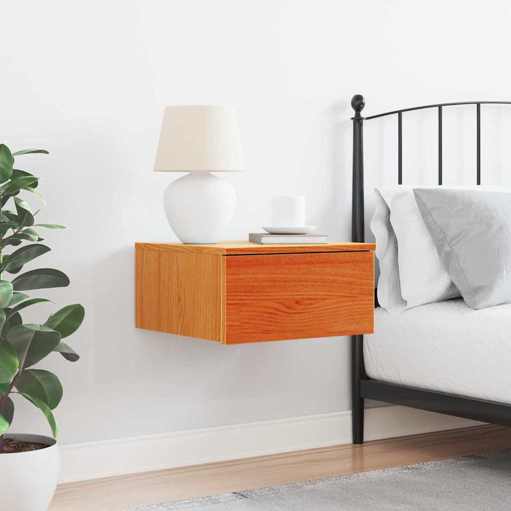 vidaXL Noptieră Maro ceruit 37 x 35 x 18.5 cm Lemn masiv de pin