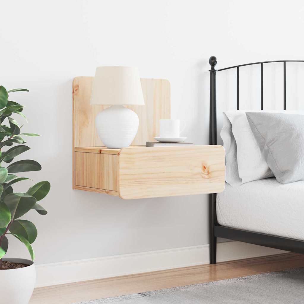 vidaXL Noptieră cu sertar Maro 44 x 32.5 x 40 cm Lemn masiv de pin