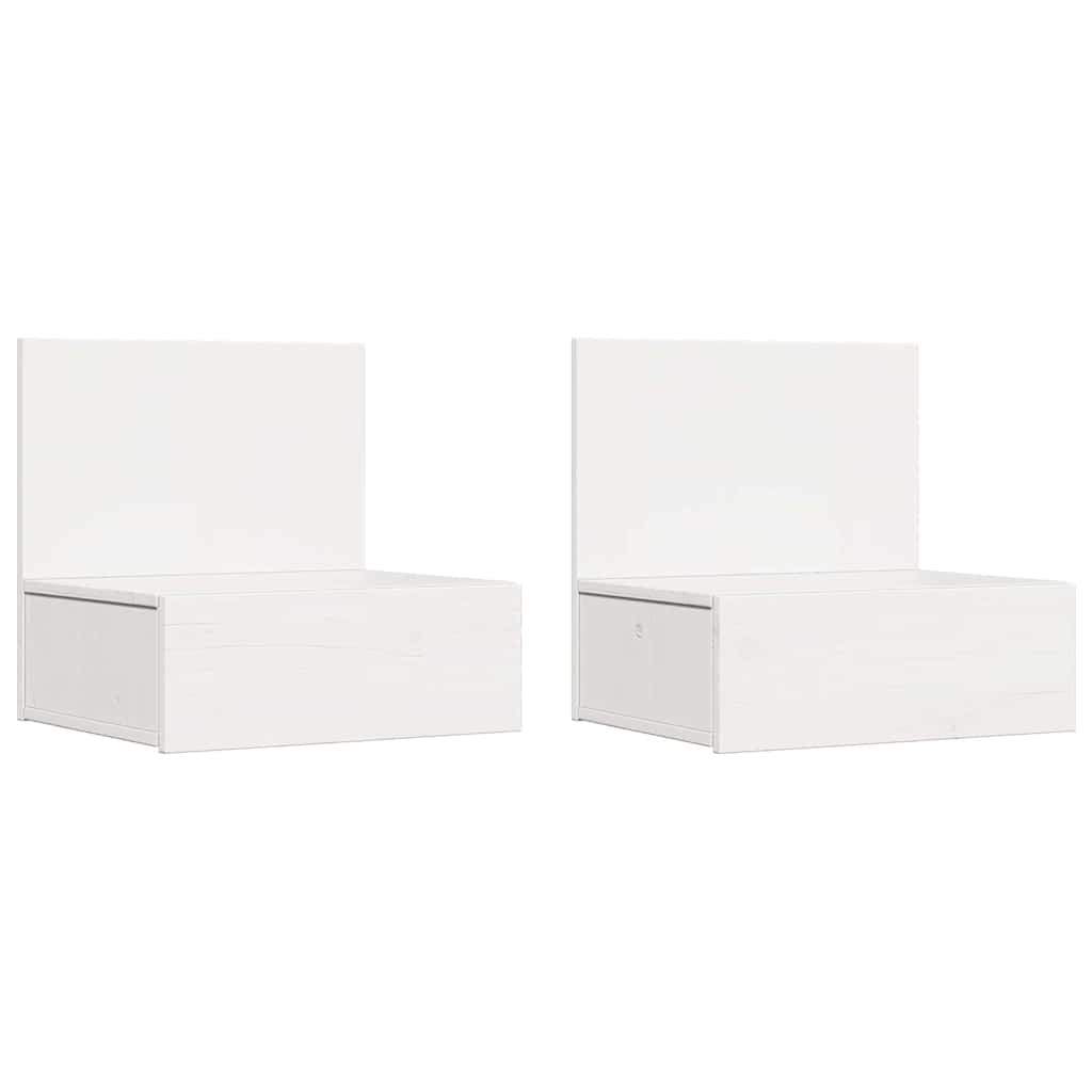 vidaXL Noptieră Montată pe Perete 2 pcs Alb 42 x 32.5 x 40 cm vidaXL Noptieră Montată pe Perete 2 pcs Alb 42 x 32.5 x 40 cm