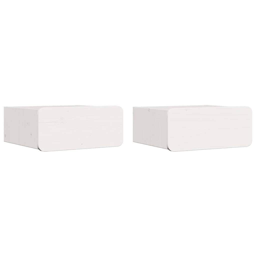 vidaXL Noptieră Montată pe Perete 2 pcs Alb 39 x 34 x 16.5 cm vidaXL Noptieră Montată pe Perete 2 pcs Alb 39 x 34 x 16.5 cm