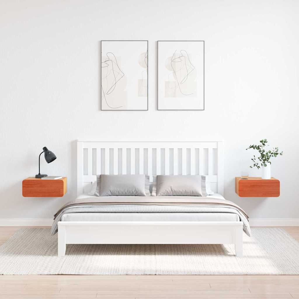 vidaXL Noptieră 2 pcs Maro ceruit 39 x 34 x 16.5 cm Lemn masiv de pin vidaXL Noptieră 2 pcs Maro ceruit 39 x 34 x 16.5 cm Lemn masiv de pin