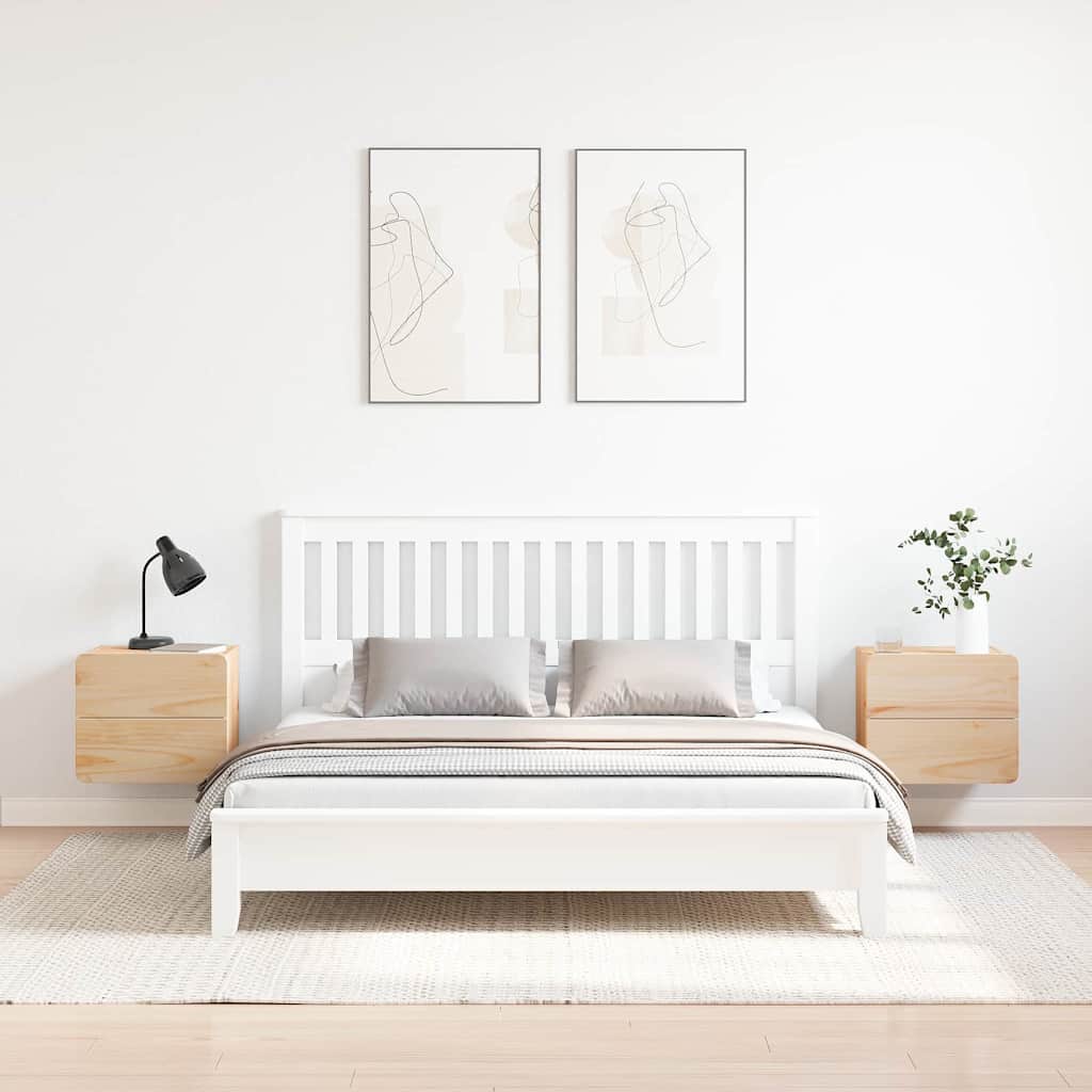 vidaXL Noptieră cu sertar 2 pcs Maro 39 x 34 x 33 cm Lemn masiv de pin