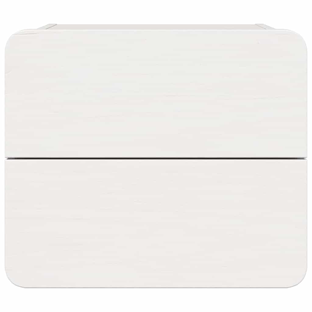 vidaXL Noptieră cu sertar 2 pcs Alb 39 x 34 x 33 cm Lemn masiv de pin