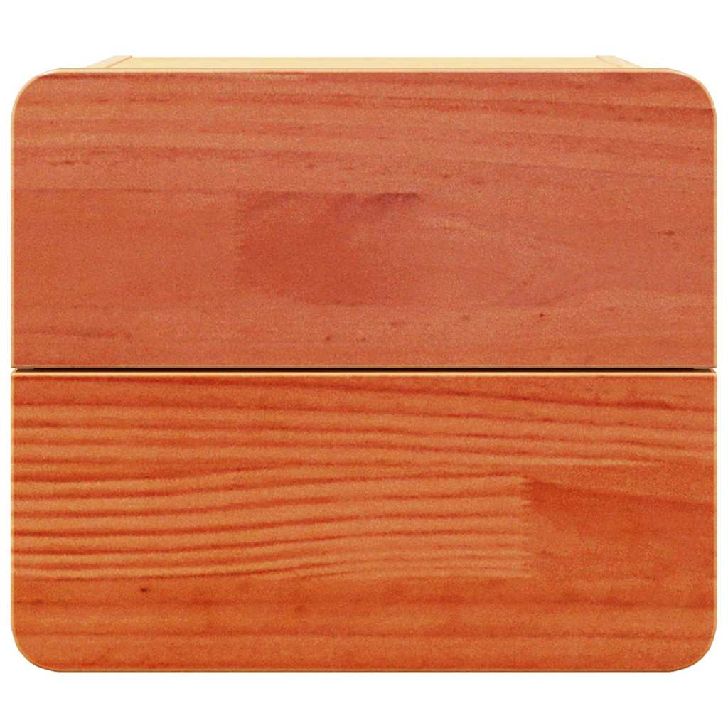 vidaXL Noptieră cu sertar 2 pcs Maro 39 x 34 x 33 cm Lemn masiv de pin