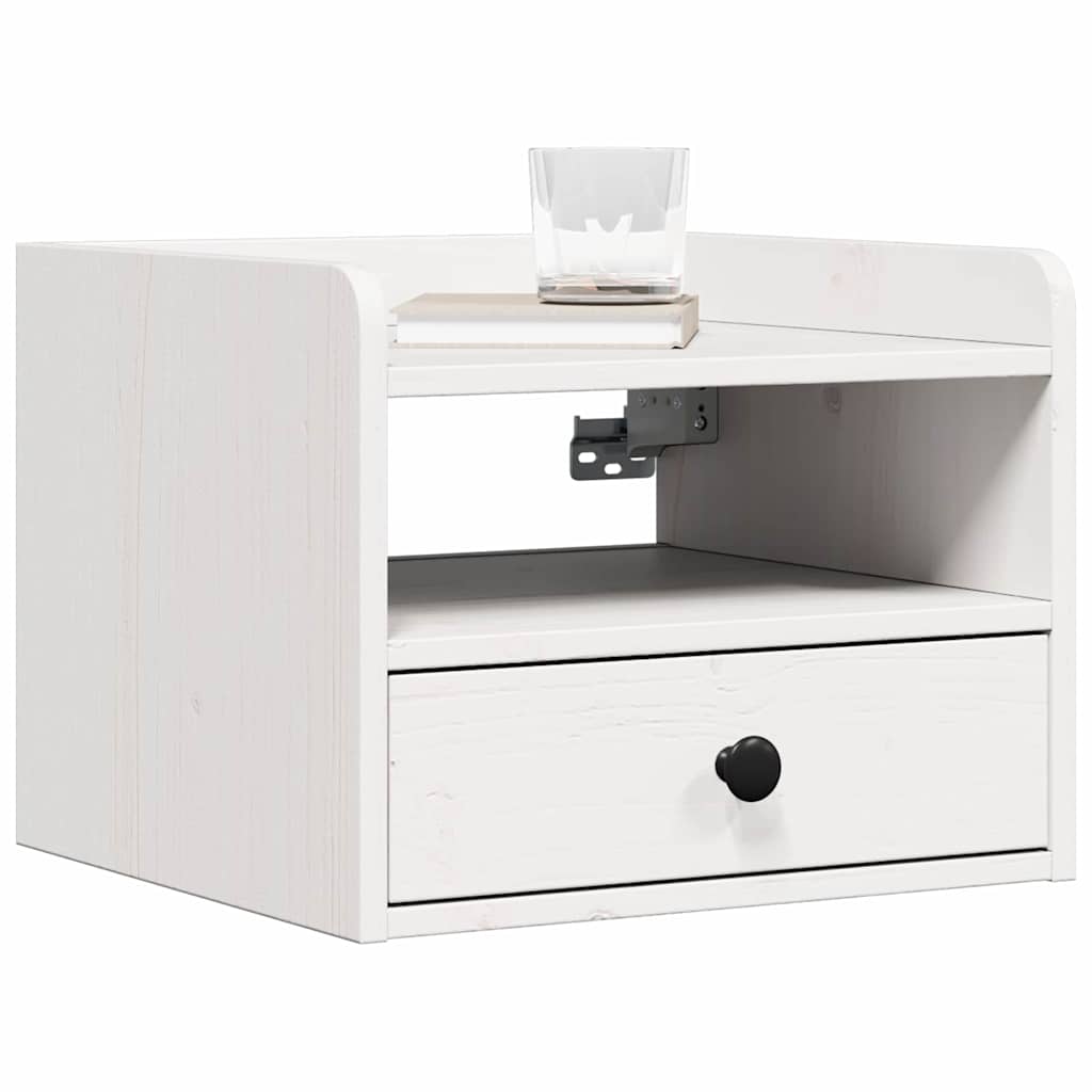 vidaXL Noptieră 2 pcs Alb 38 x 36 x 29.5 cm Lemn masiv de pin