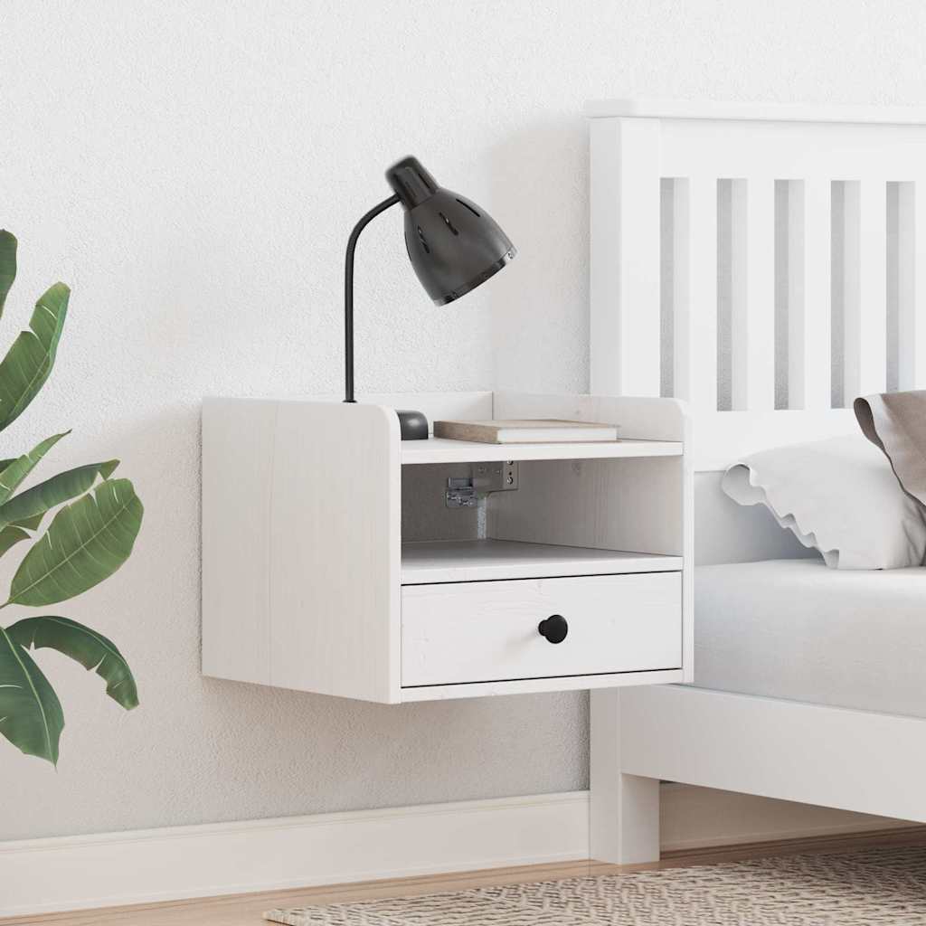 vidaXL Noptieră 2 pcs Alb 38 x 36 x 29.5 cm Lemn masiv de pin