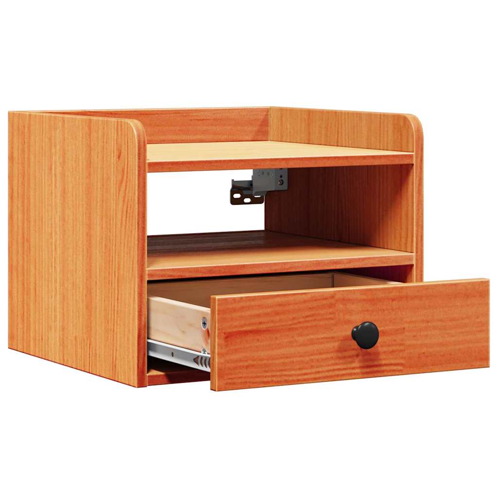 vidaXL Noptieră 2 pcs Maro ceruit 38 x 36 x 29.5 cm Lemn masiv de pin