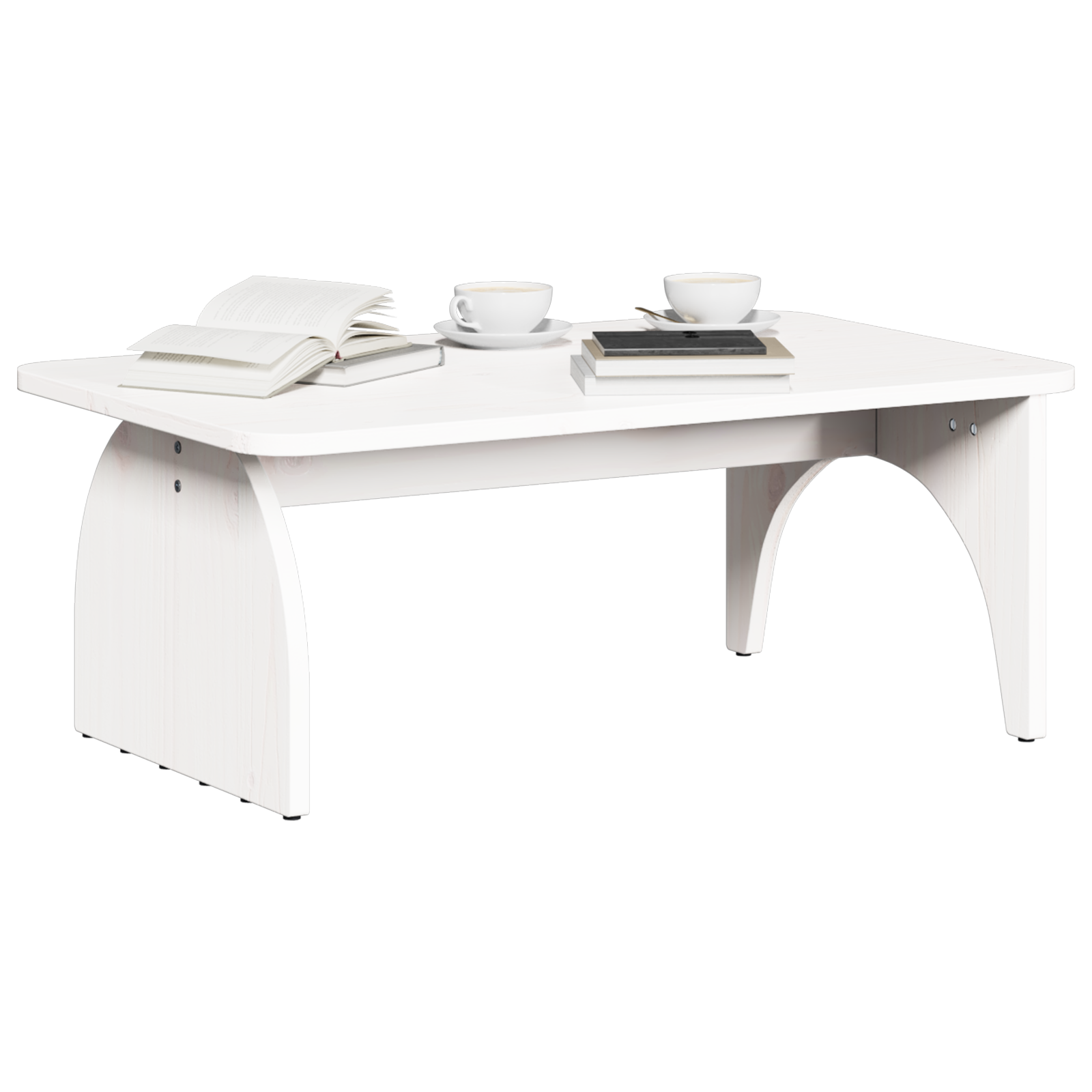 vidaXL Masă de cafea Alb 80 x 50 x 31 cm Lemn de brad solid vidaXL Masă de cafea Alb 80 x 50 x 31 cm Lemn de brad solid