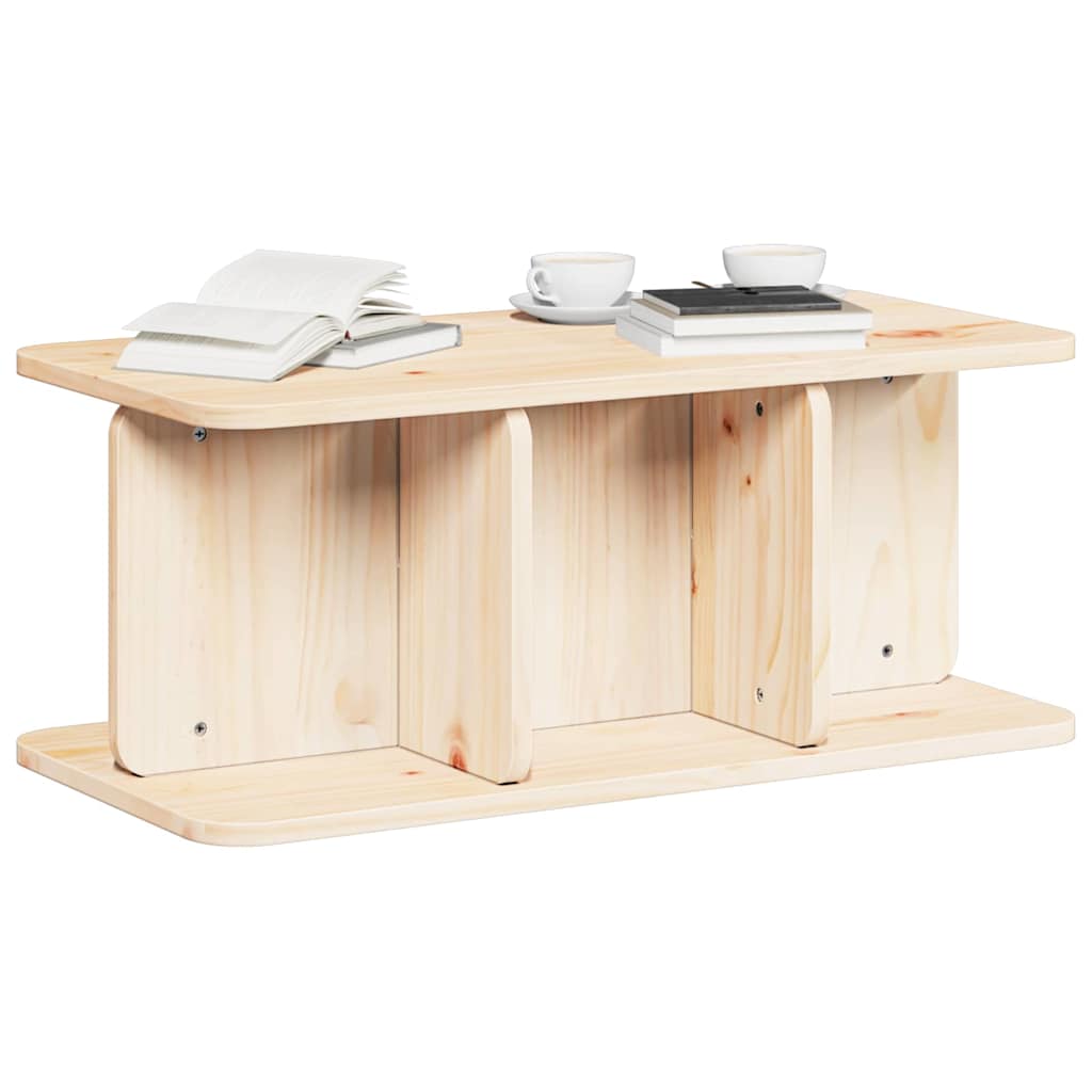 vidaXL Masă de cafea Natural 80 x 39.5 x 33.5 cm Lemn de brad solid