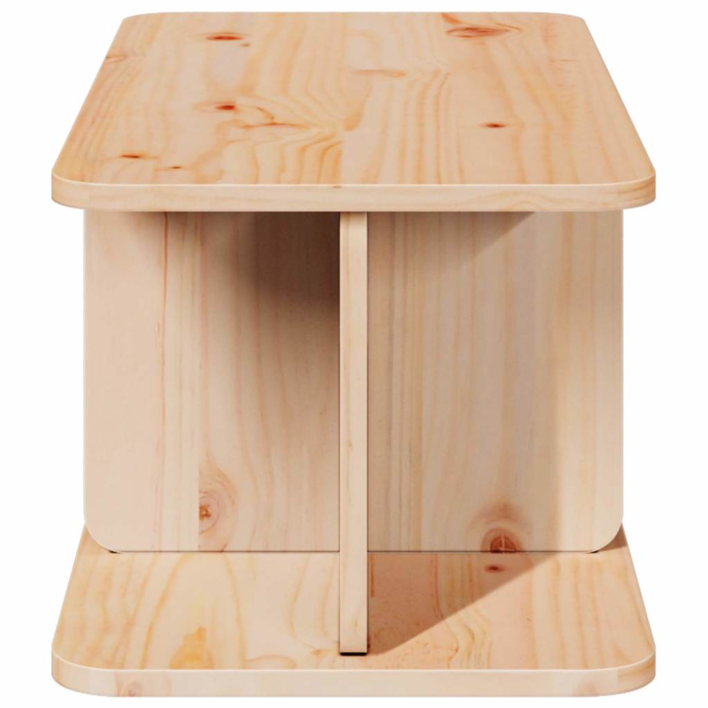 vidaXL Masă de cafea Natural 80 x 39.5 x 33.5 cm Lemn de brad solid