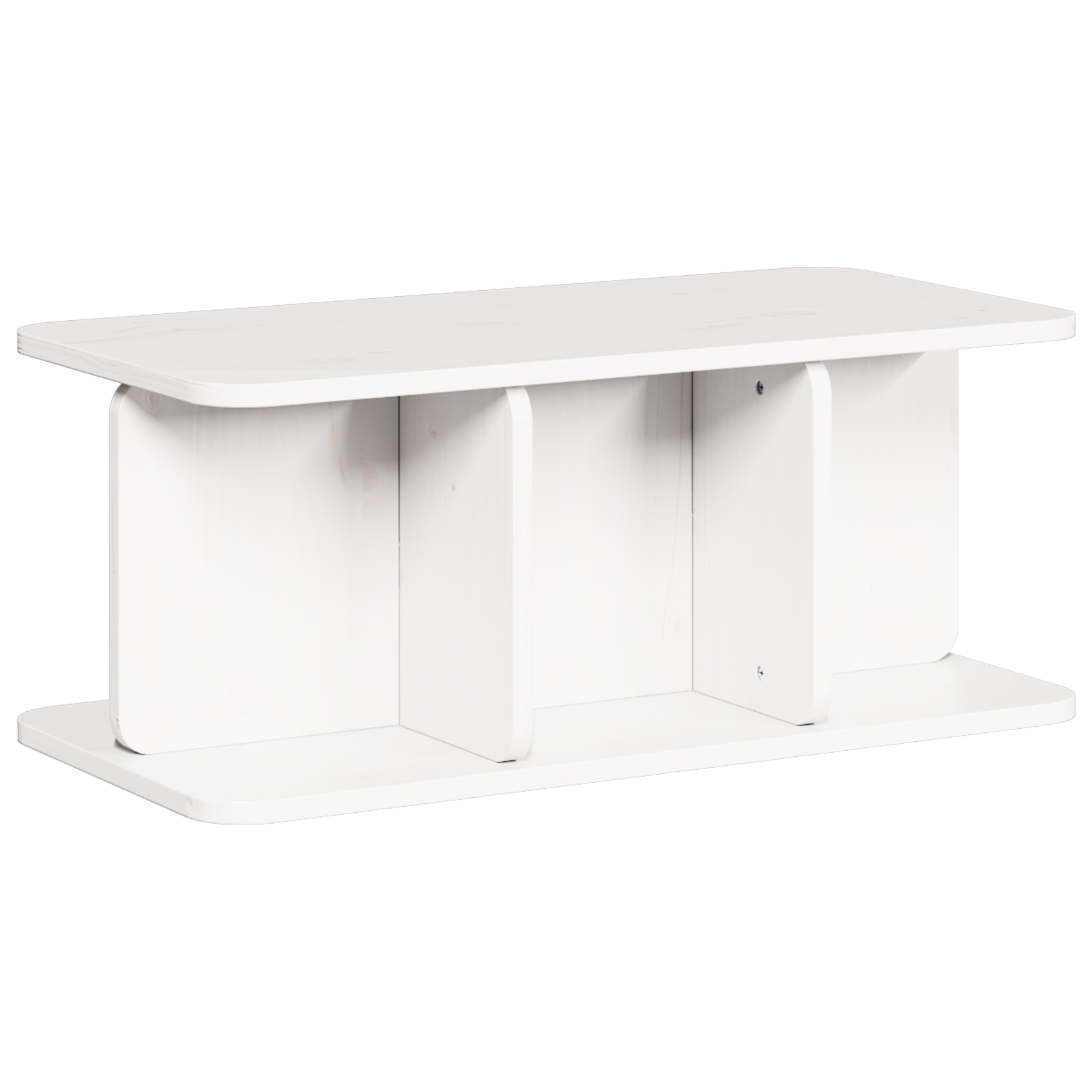 vidaXL Masă de cafea Alb 80 x 39.5 x 33.5 cm Lemn de brad solid vidaXL Masă de cafea Alb 80 x 39.5 x 33.5 cm Lemn de brad solid