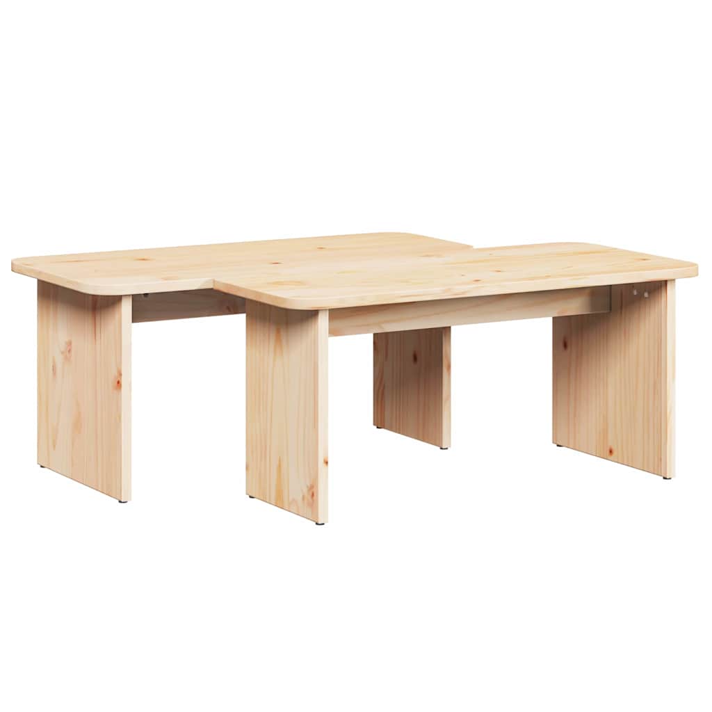 vidaXL Masă de cafea 2 pcs Natural 100 x 69 x 35.5 cm vidaXL Masă de cafea 2 pcs Natural 100 x 69 x 35.5 cm