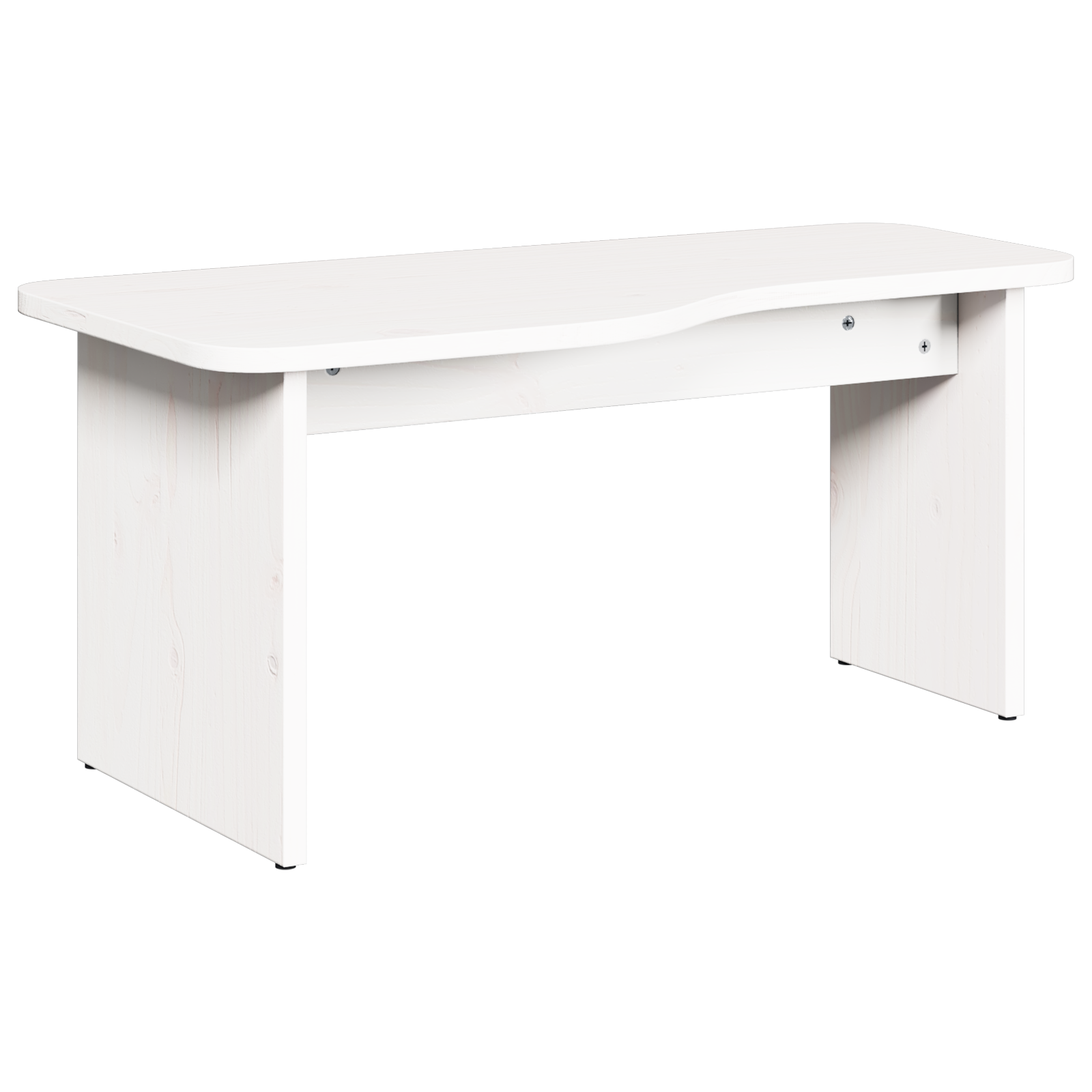 vidaXL Masă de cafea 2 pcs Alb 100 x 69 x 35.5 cm Lemn de brad solid