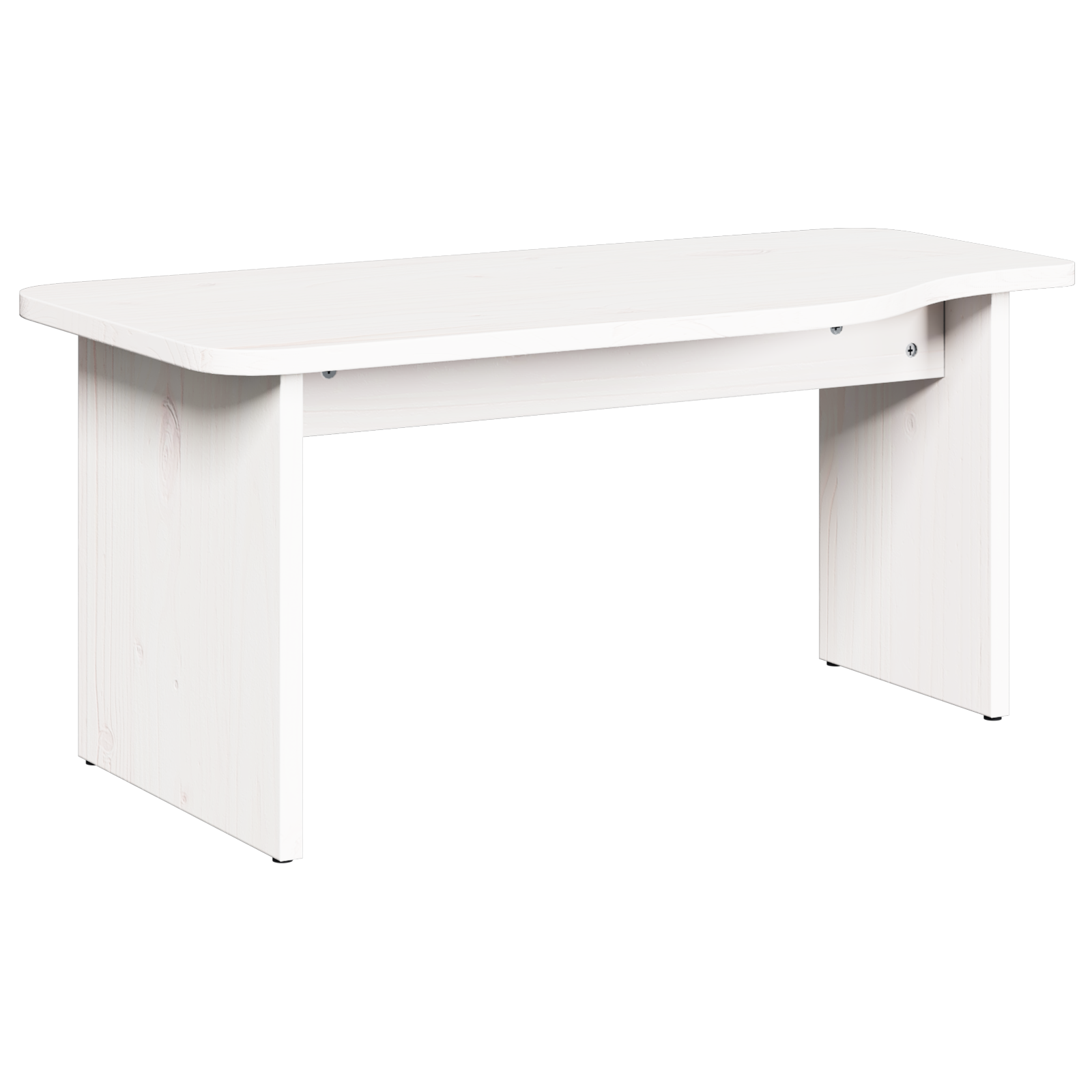 vidaXL Masă de cafea 2 pcs Alb 100 x 69 x 35.5 cm Lemn de brad solid