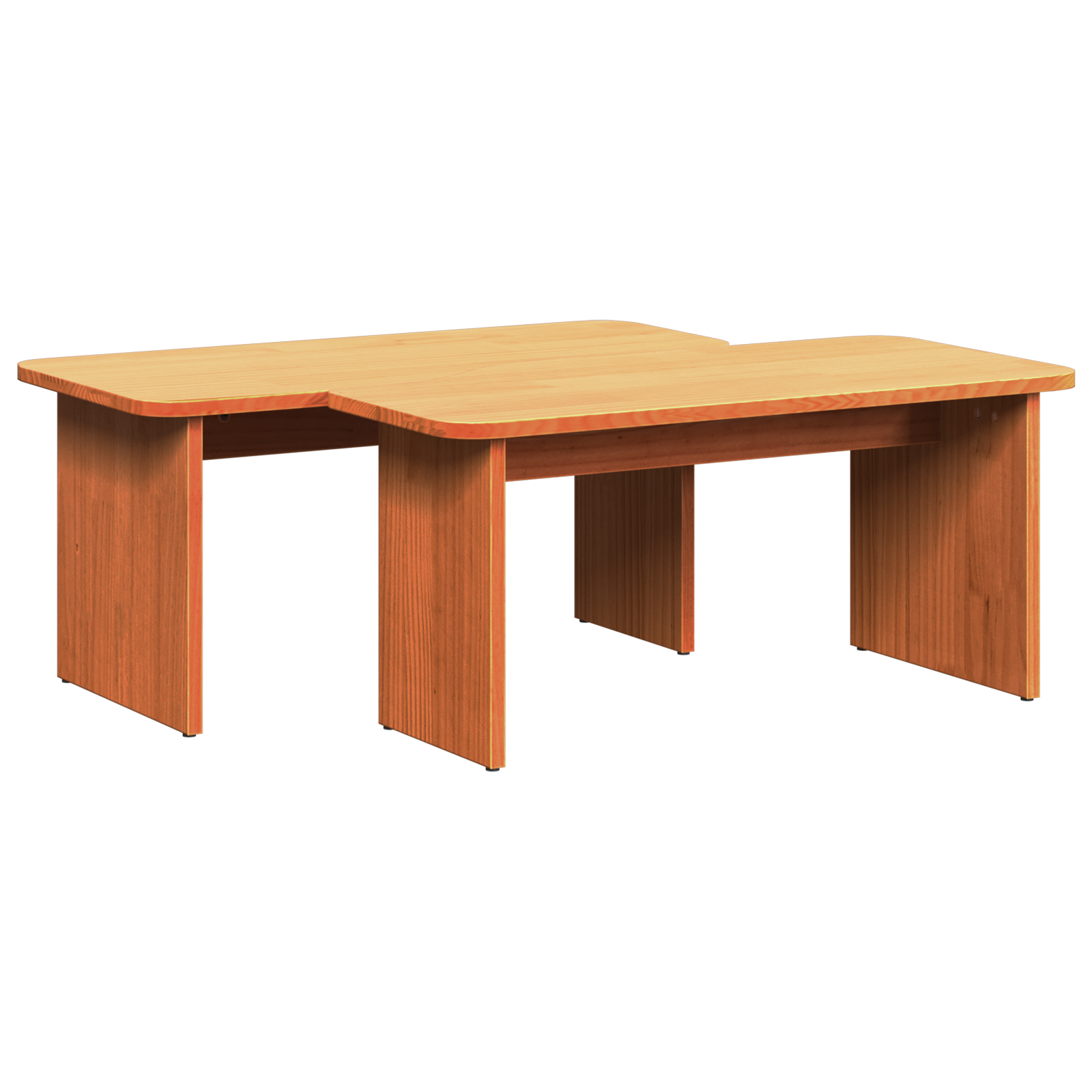 vidaXL Masă de cafea 2 pcs Maro ceruit 100 x 69 x 35.5 cm vidaXL Masă de cafea 2 pcs Maro ceruit 100 x 69 x 35.5 cm