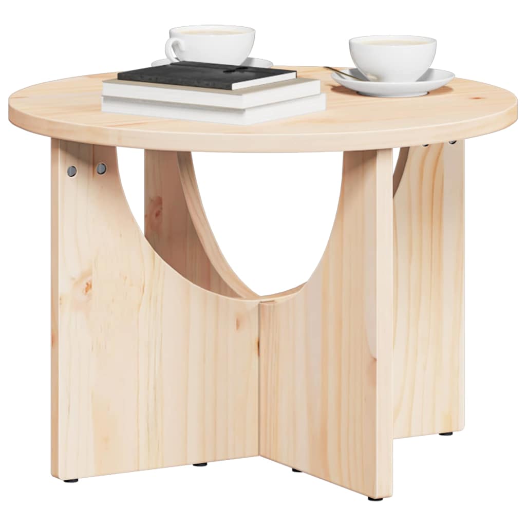 vidaXL Masă de cafea Natural 50 x 50 x 35 cm Lemn de brad solid vidaXL Masă de cafea Natural 50 x 50 x 35 cm Lemn de brad solid