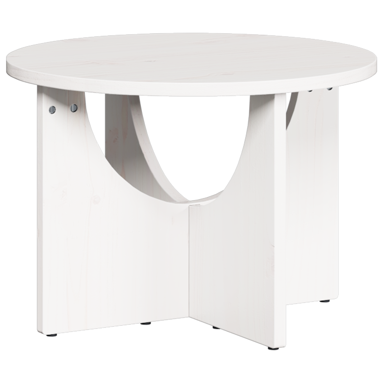 vidaXL Masă de cafea Alb 50 x 50 x 35 cm Lemn de brad solid