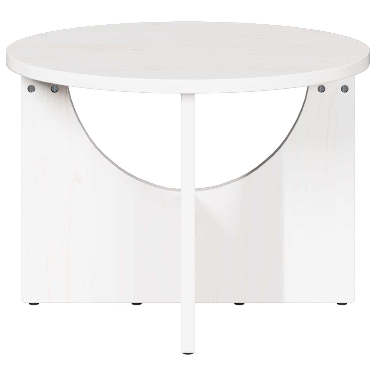 vidaXL Masă de cafea Alb 50 x 50 x 35 cm Lemn de brad solid