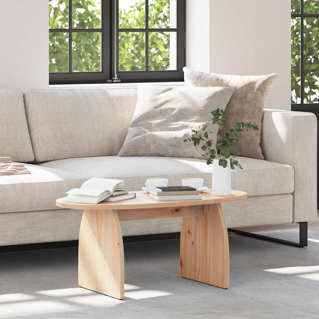 vidaXL Masă de cafea Natural 80 x 40 x 35 cm Lemn de brad solid vidaXL Masă de cafea Natural 80 x 40 x 35 cm Lemn de brad solid