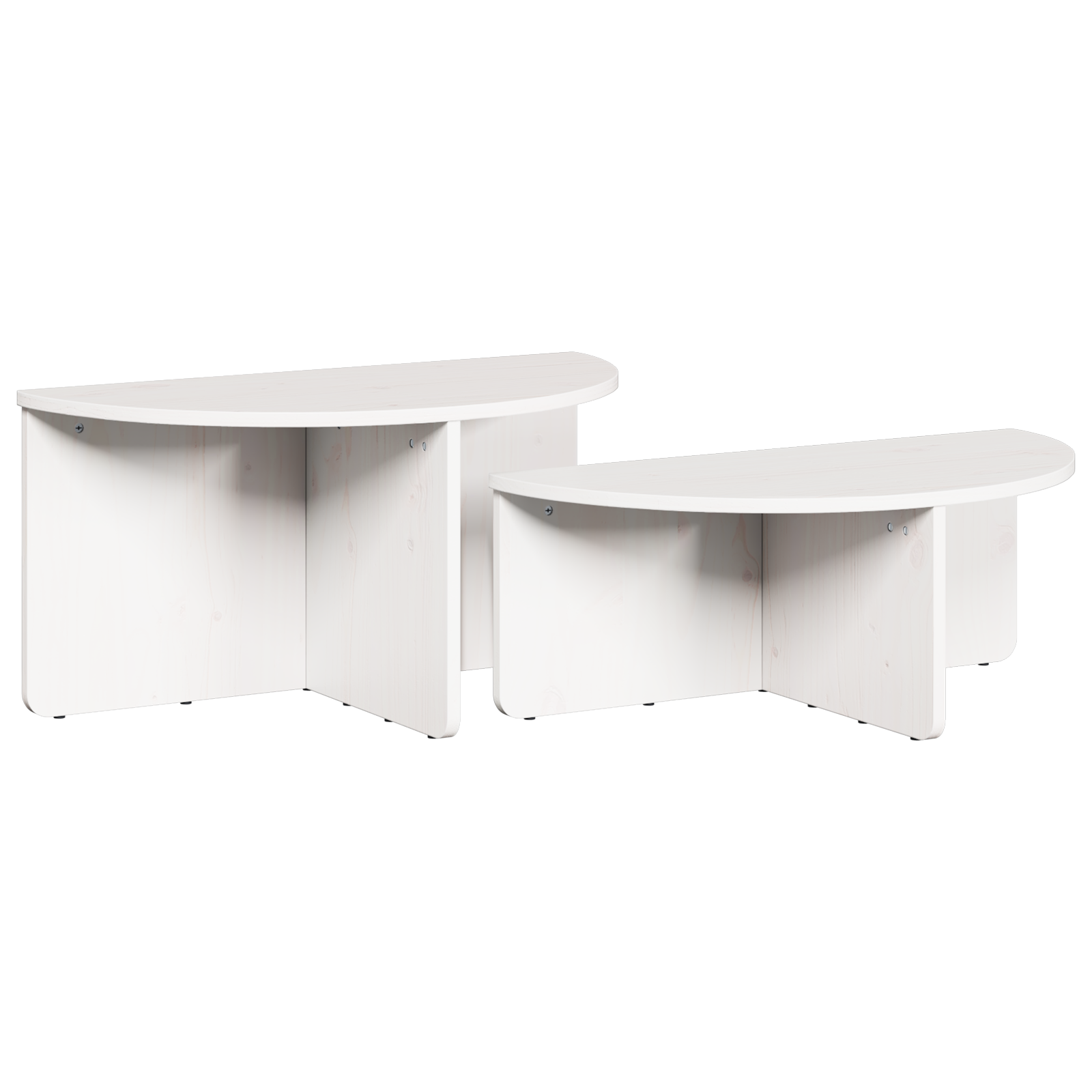 vidaXL Masă de cafea 2 pcs Alb 79 x 39.5 x 40 cm Lemn de brad solid vidaXL Masă de cafea 2 pcs Alb 79 x 39.5 x 40 cm Lemn de brad solid