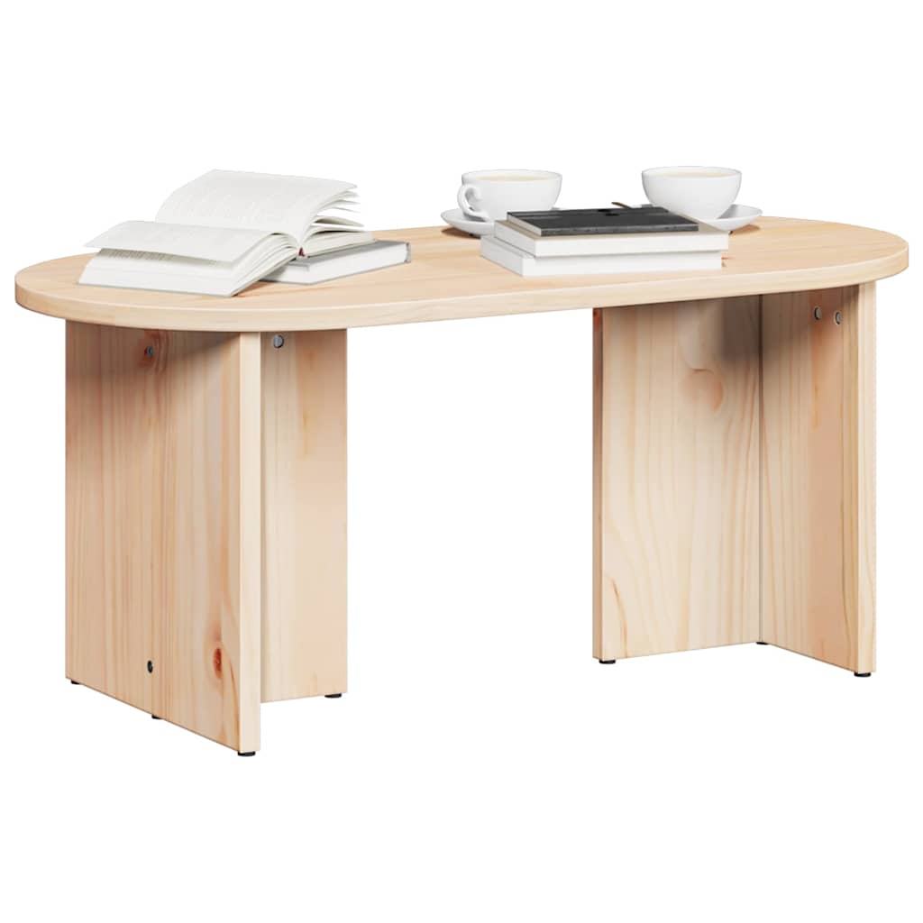 vidaXL Masă de cafea natural 80 x 39.5 x 35 cm Lemn de brad solid vidaXL Masă de cafea natural 80 x 39.5 x 35 cm Lemn de brad solid