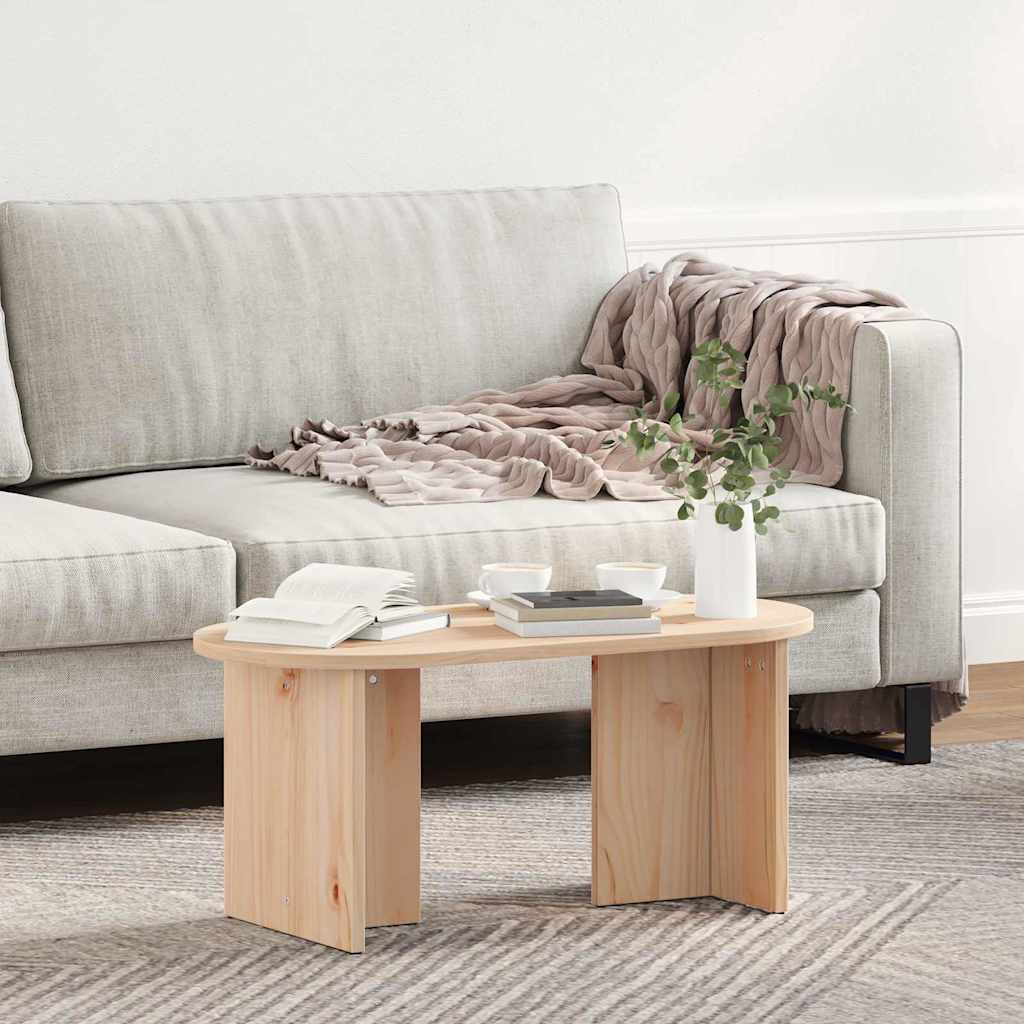 vidaXL Masă de cafea natural 80 x 39.5 x 35 cm Lemn de brad solid vidaXL Masă de cafea natural 80 x 39.5 x 35 cm Lemn de brad solid