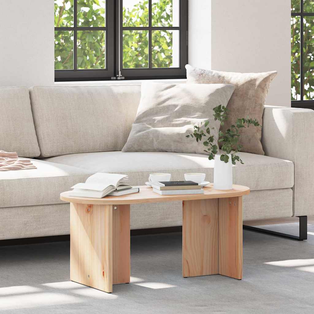 vidaXL Masă de cafea natural 80 x 39.5 x 35 cm Lemn de brad solid vidaXL Masă de cafea natural 80 x 39.5 x 35 cm Lemn de brad solid