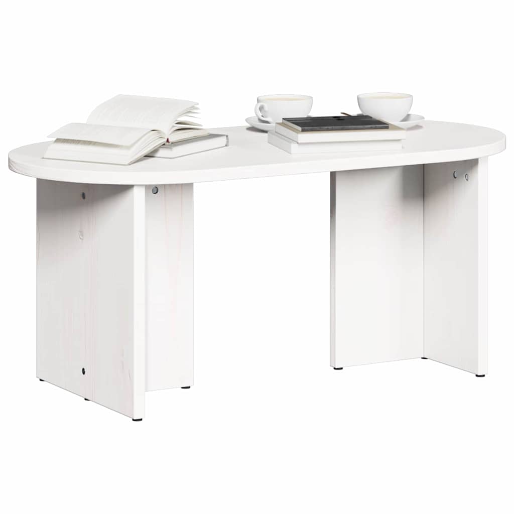 vidaXL Masă de cafea Alb 80 x 39.5 x 35 cm Lemn de brad solid vidaXL Masă de cafea Alb 80 x 39.5 x 35 cm Lemn de brad solid
