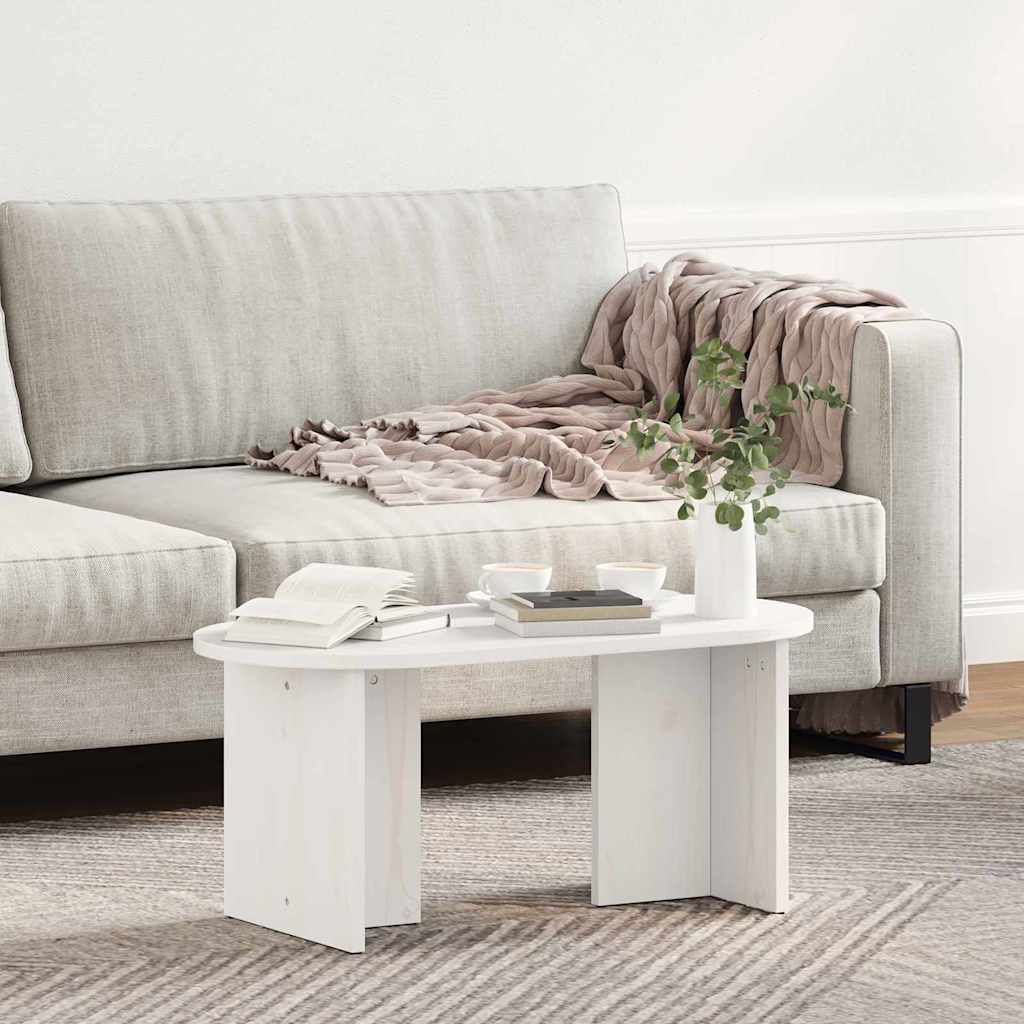 vidaXL Masă de cafea Alb 80 x 39.5 x 35 cm Lemn de brad solid vidaXL Masă de cafea Alb 80 x 39.5 x 35 cm Lemn de brad solid