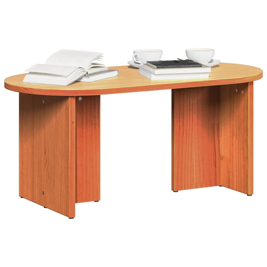 vidaXL Masă de cafea Maro ceruit 80 x 39.5 x 35 cm Lemn de brad solid