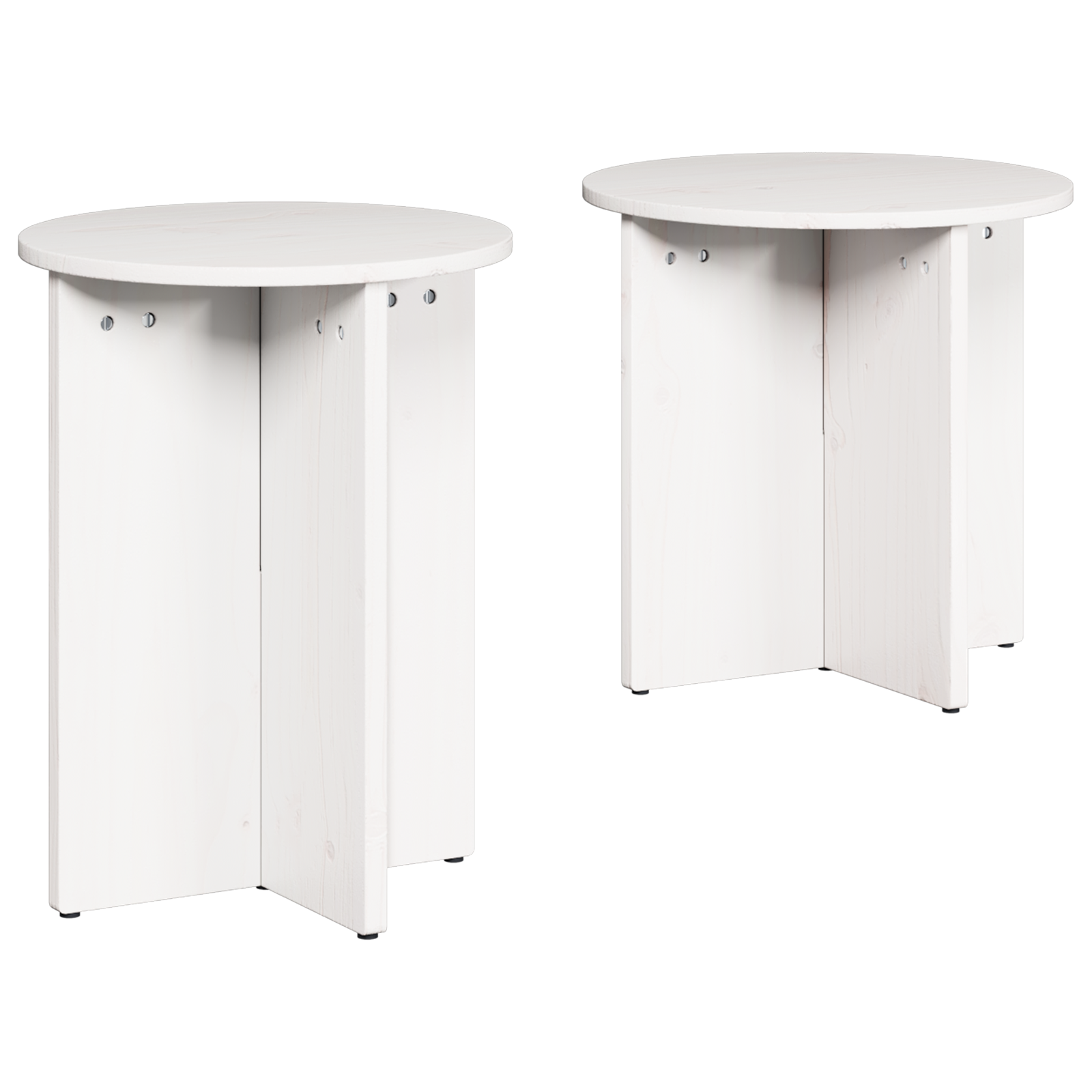 vidaXL Set de măsuțe de cafea 2 pcs Alb 41.5 x 41.5 x 41 cm