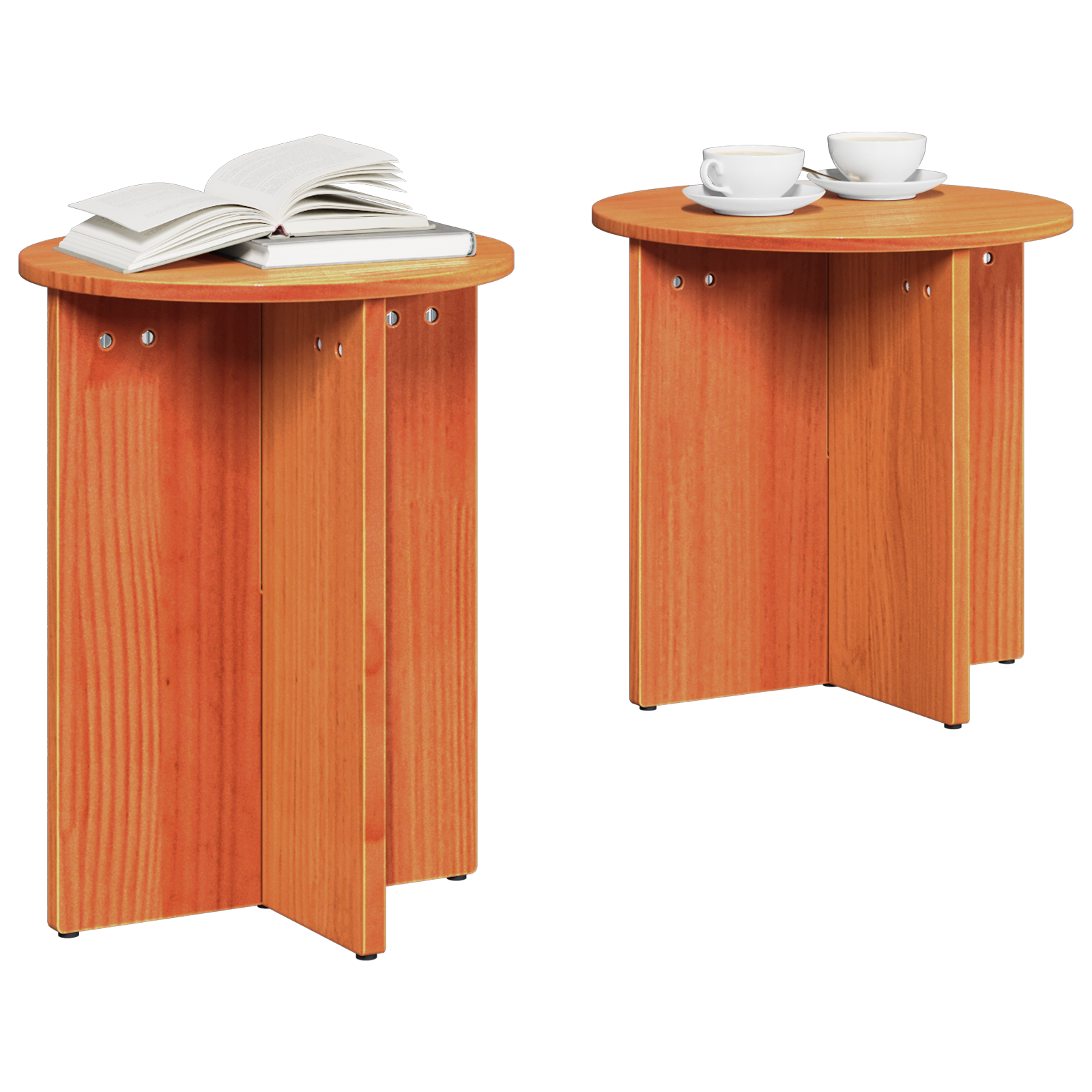 vidaXL Set de măsuțe de cafea 2 pcs Maro 41.5 x 41.5 x 41 cm