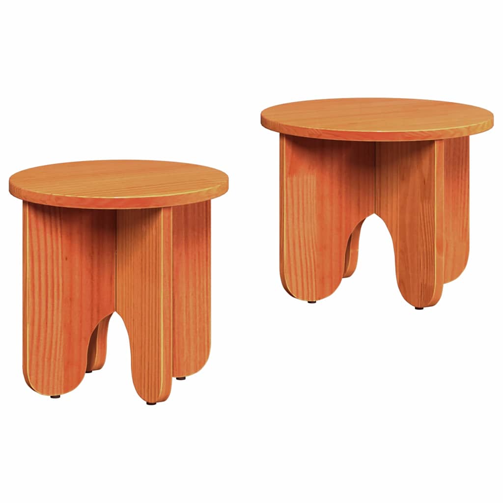 vidaXL Set de măsuțe de cafea 2 pcs Maro ceruit 39.5 x 39.5 x 30 cm