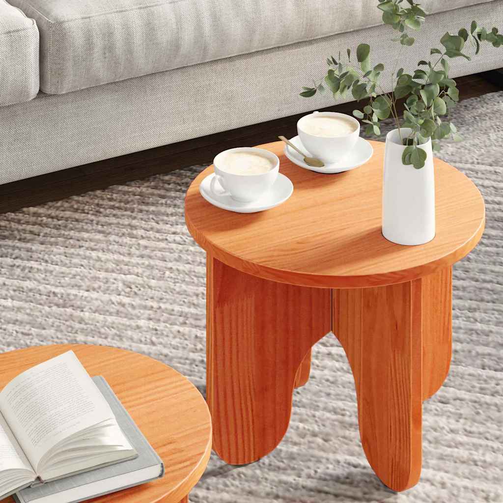 vidaXL Set de măsuțe de cafea 2 pcs Maro ceruit 39.5 x 39.5 x 30 cm