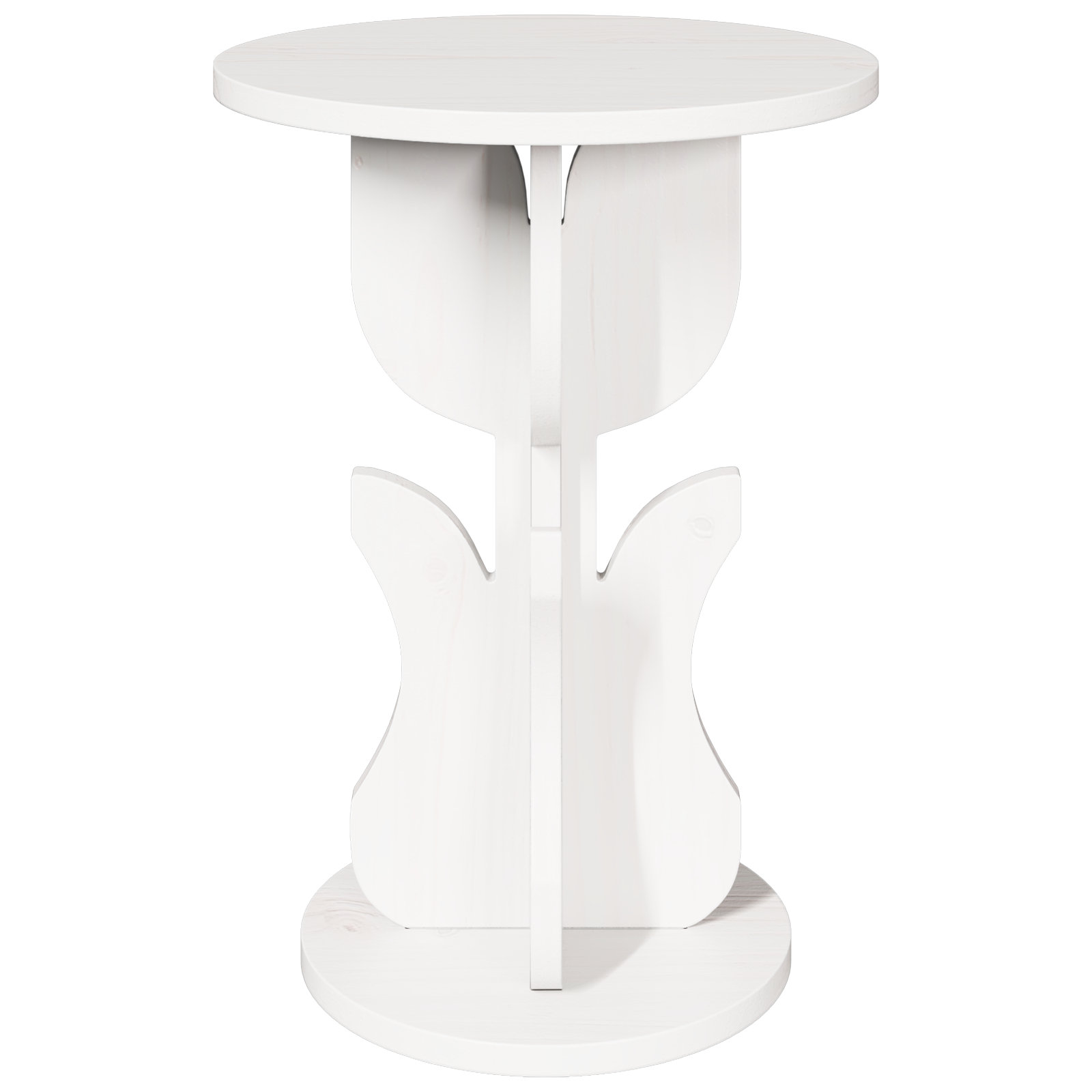 vidaXL Masă de cafea Alb 39,5 x 39,5 x 53,5 cm Lemn masiv de pin