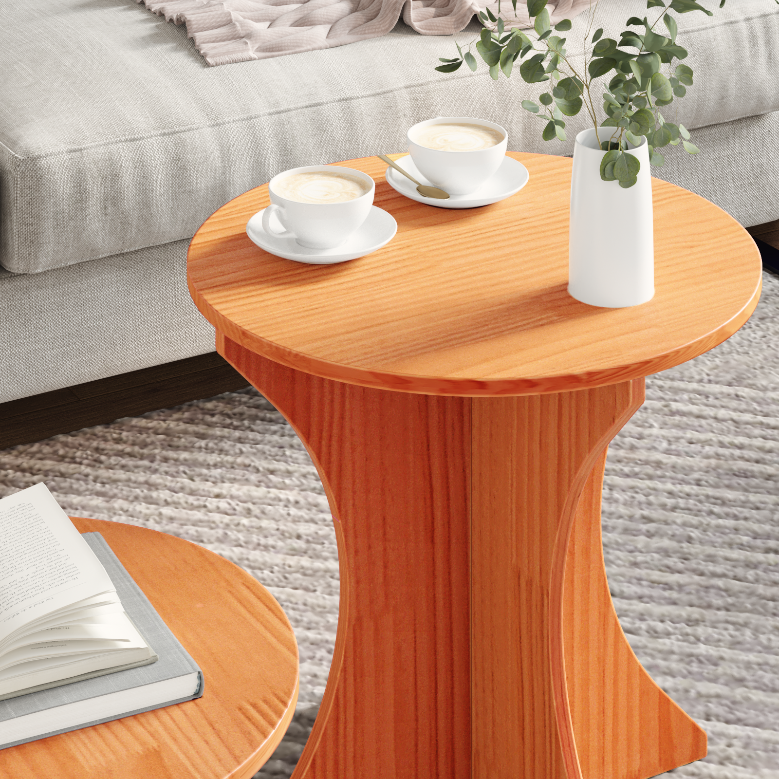 vidaXL Set de măsuțe de cafea 2 pcs Maro 46 x 46 x 47 cm