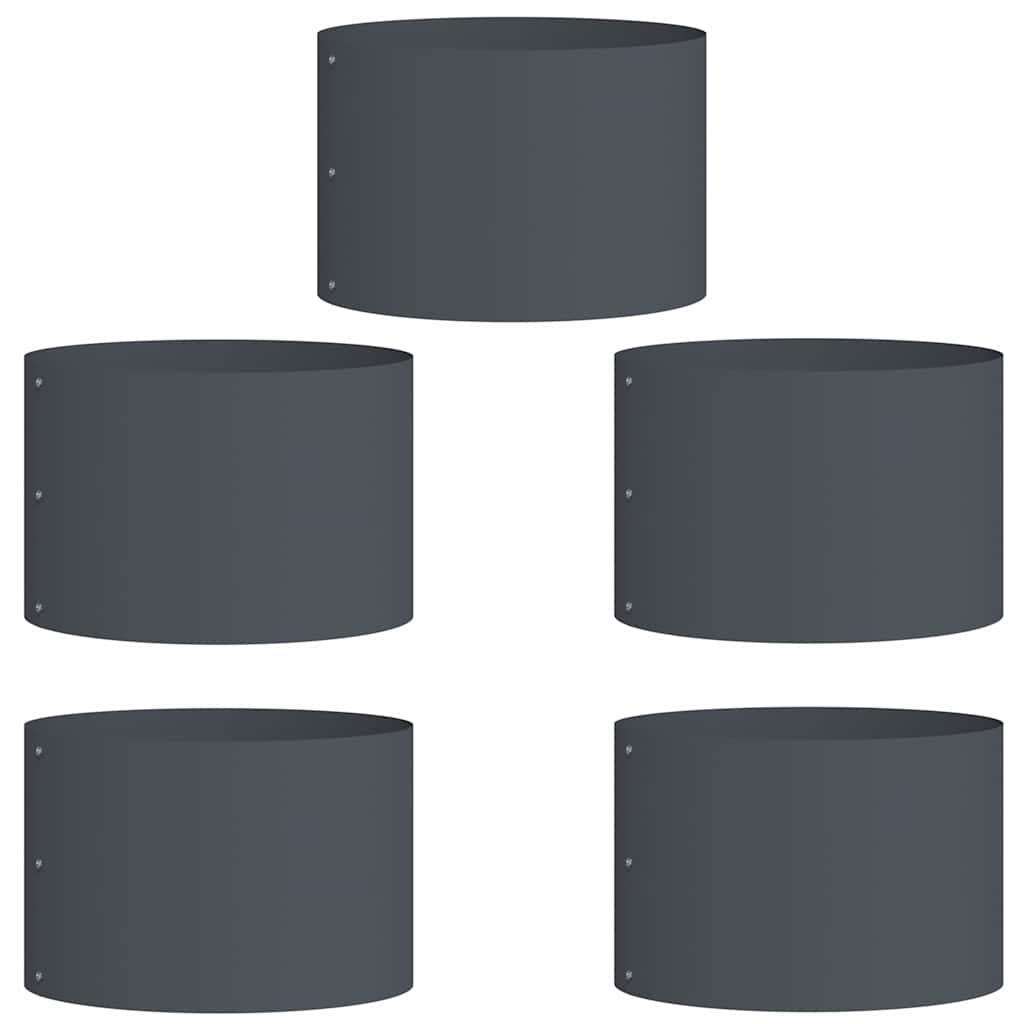 vidaXL Ghivece pentru grădină 5 pcs Antracit 30 x 30 x 20 cm Oțel