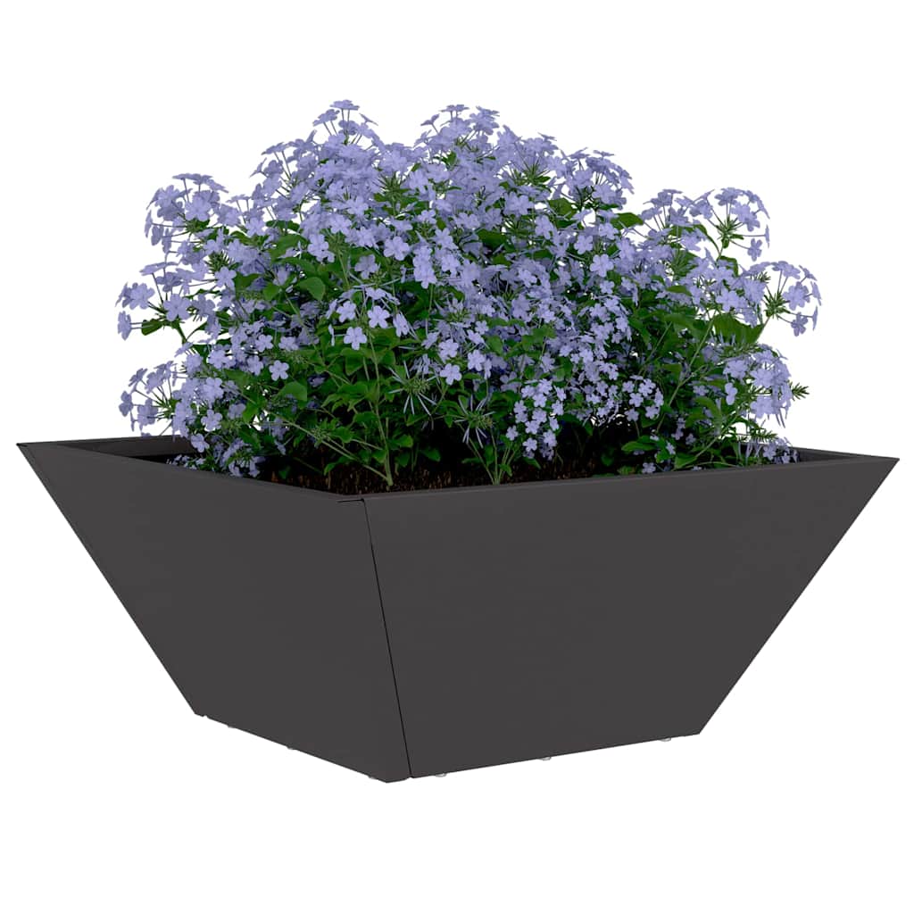 vidaXL Ghiveci de Grădină 5 pcs Negru 35 x 35 x 15 cm Oțel