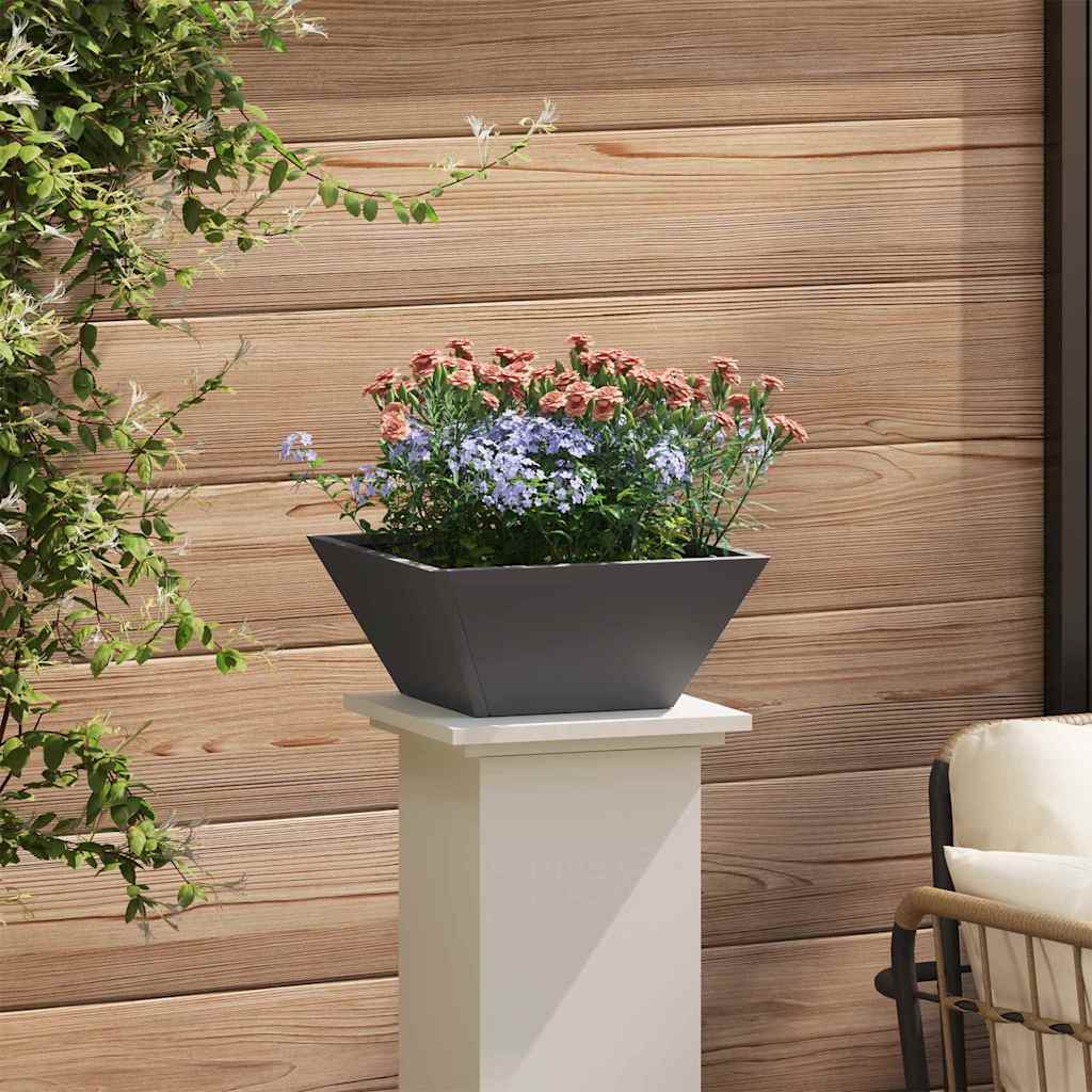 vidaXL Ghiveci de Grădină 5 pcs Negru 35 x 35 x 15 cm Oțel
