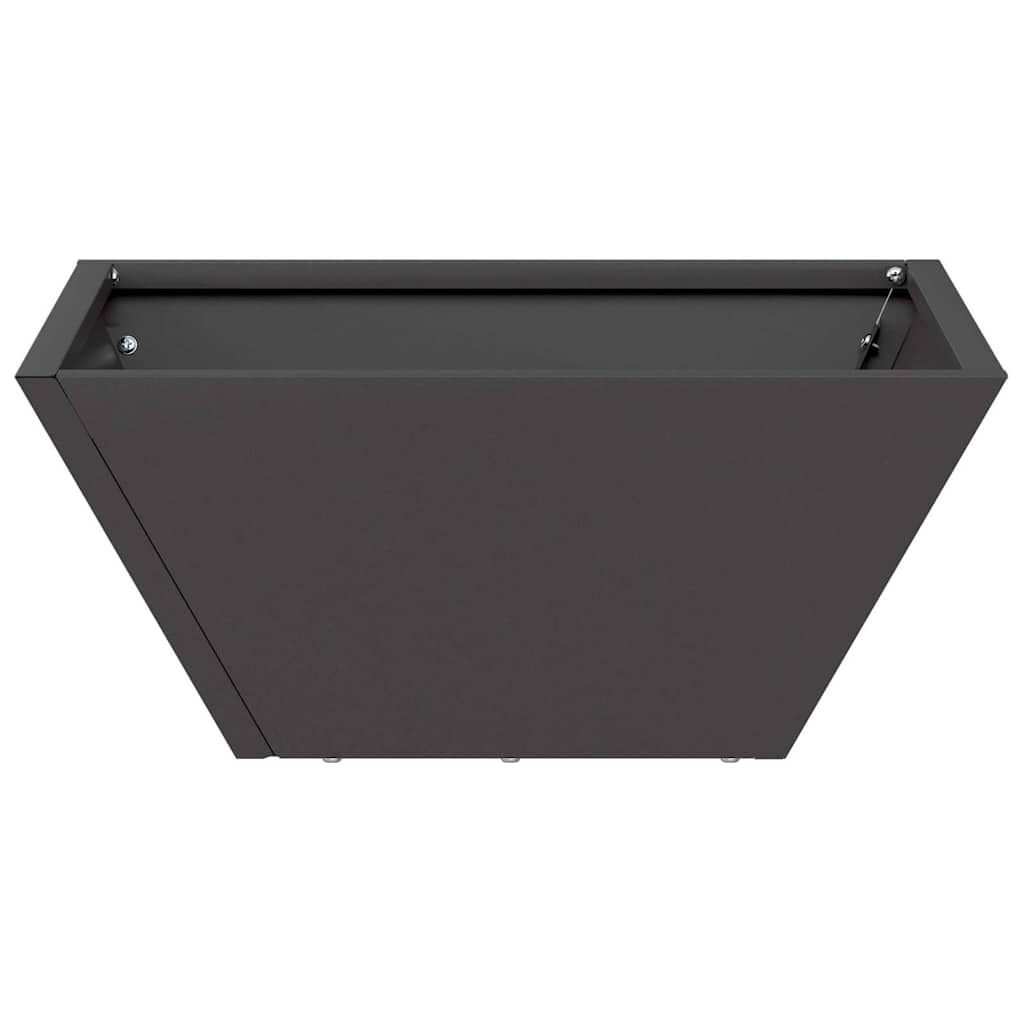vidaXL Ghiveci de Grădină 5 pcs Negru 35 x 35 x 15 cm Oțel