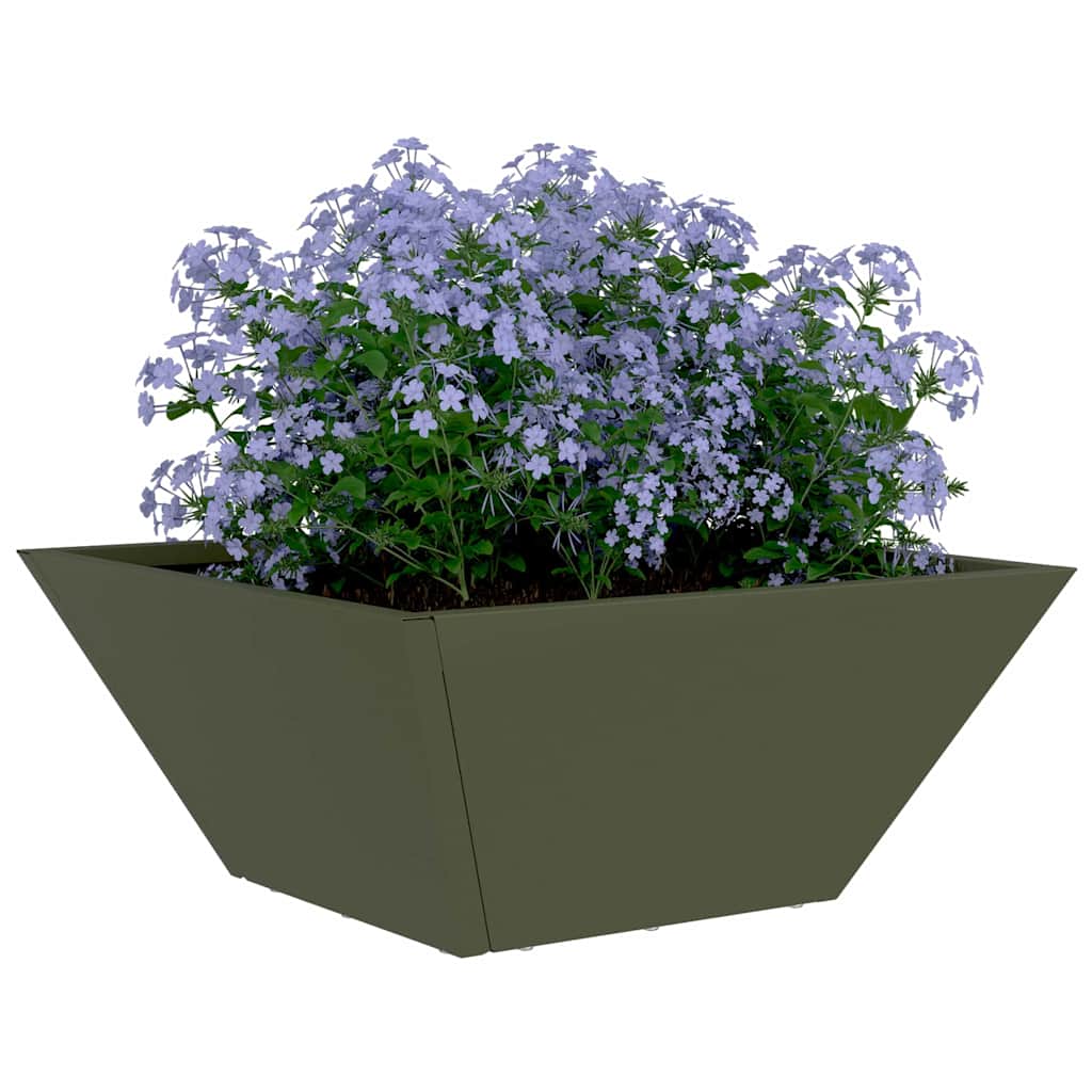 vidaXL Ghiveci de Grădină 5 pcs Olivengrønn 35 x 35 x 15 cm Oțel